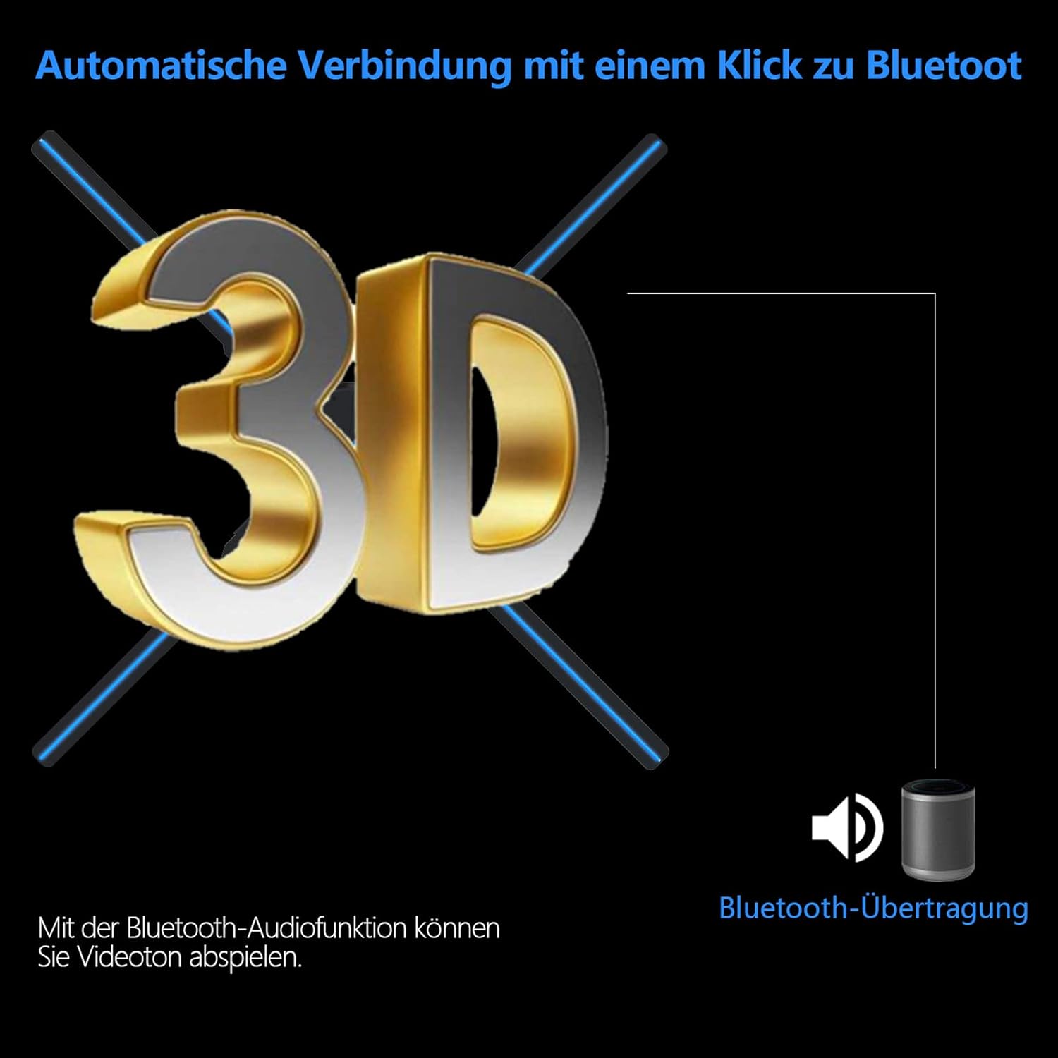 Missyou Proiettore Olografico 3D LED 52cm - immagine 6