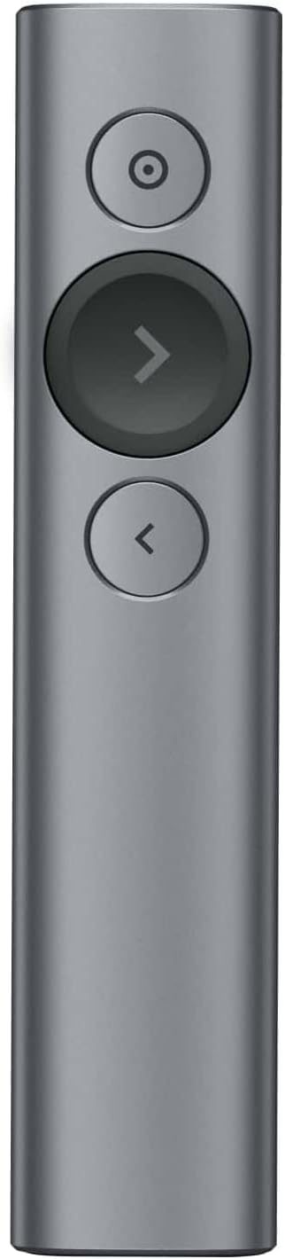 Logitech Spotlight Presenter - Puntatore Laser Wireless, Grigio - immagine 1