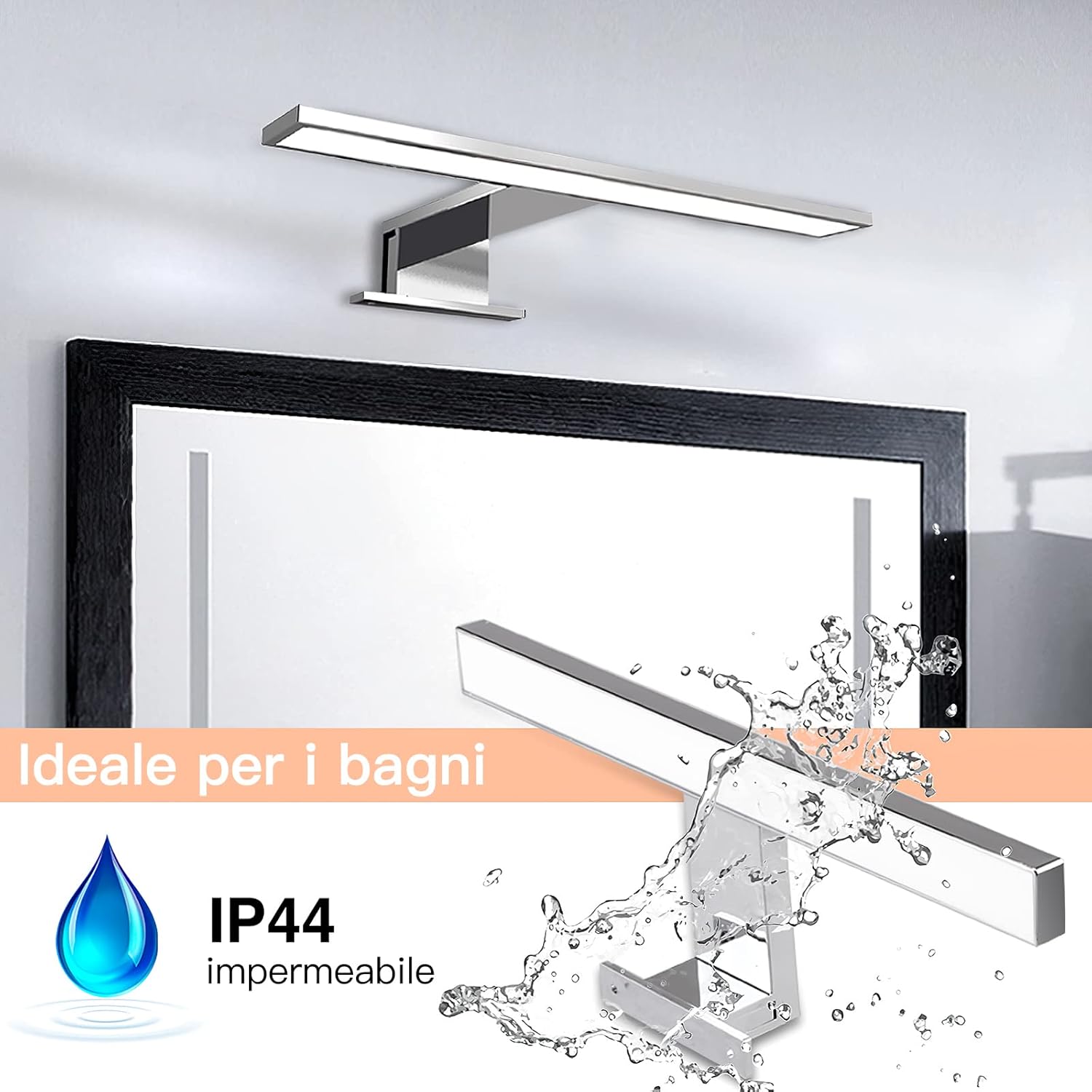 Hommie LED Lampada da Specchio Bagno 60cm 15W - immagine 3