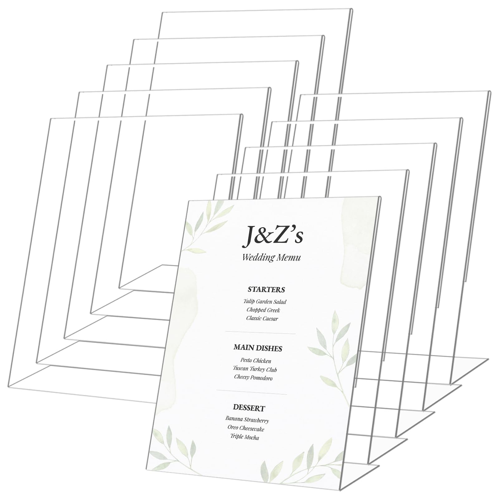 Jmiatry 10 Pezzi Porta Menu da Tavolo A4 in Acrilico