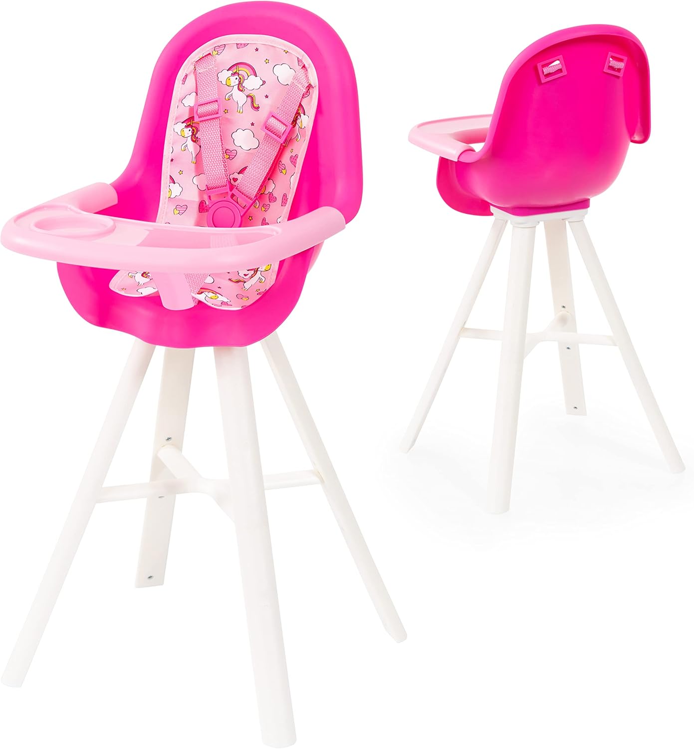 Bayer Design - 63300AD Seggiolone per Bambole con Cintura di Sicurezza Regolabile, Accessori bambola, mobili per bambola, Giocattolo, rosa, unicorno - immagine 1