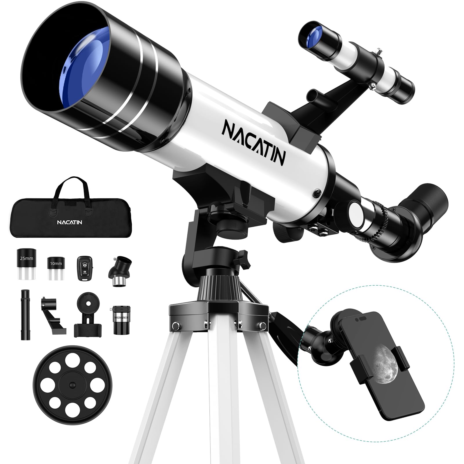 Nacatin Telescopio Rifrattore 70mm per Bambini