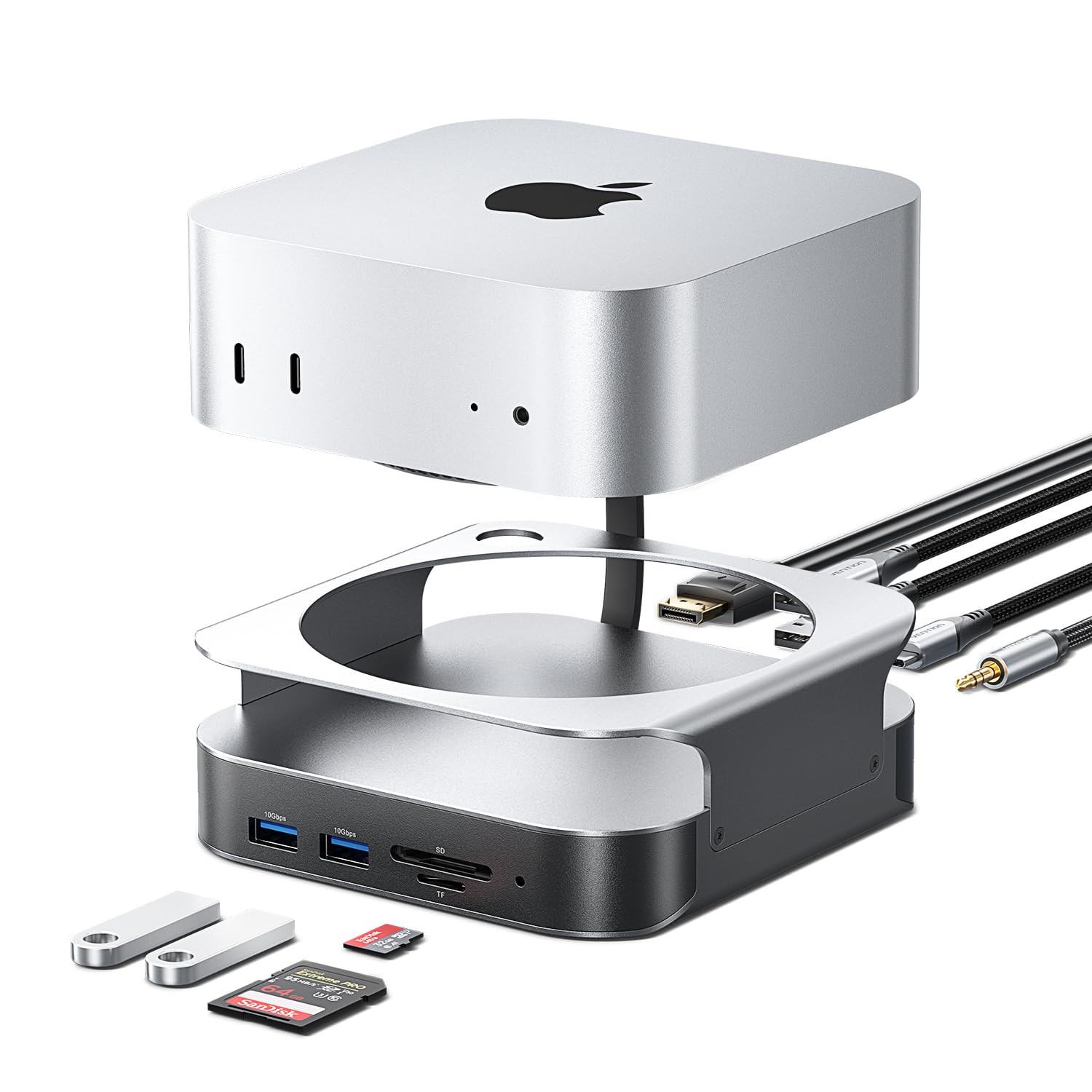 Vention Dock 10-in-1 Mac Mini M4/M4 Pro con DisplayPort 4K