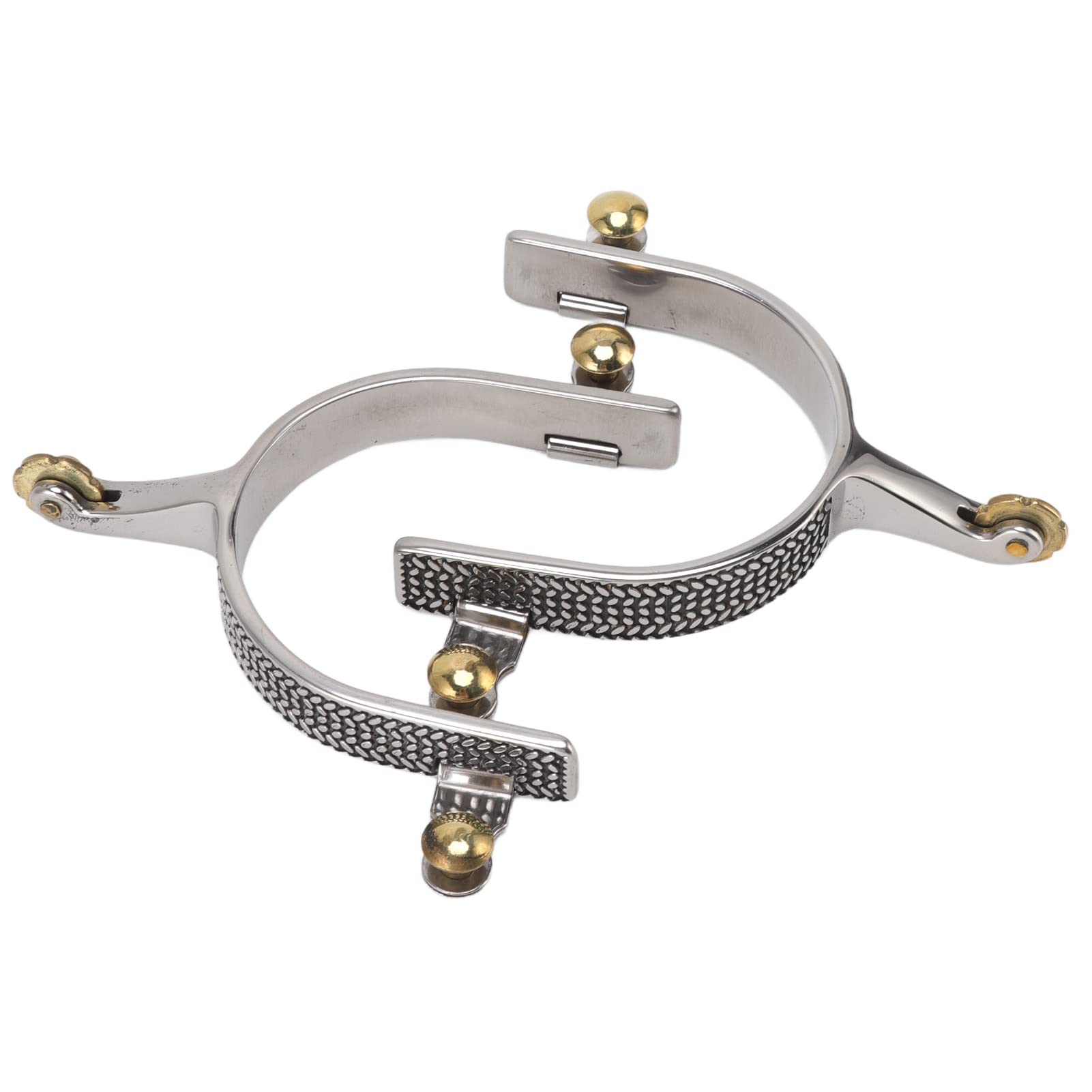 1 Paio di Speroni Da Cavallo da 8,1 cm di Diametro Interno in Acciaio Inossidabile Sperone da Cowboy Western Retrò Liscio Rullo Speroni da Stivale Equestre per Addestramento di Cavalli Equitazione