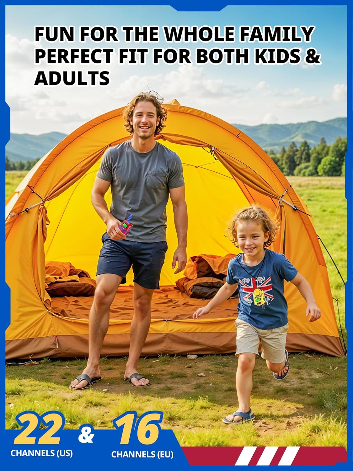 Walkie-Talkie Bambini Ricaricabili 48h, 3km di Raggio - immagine 5