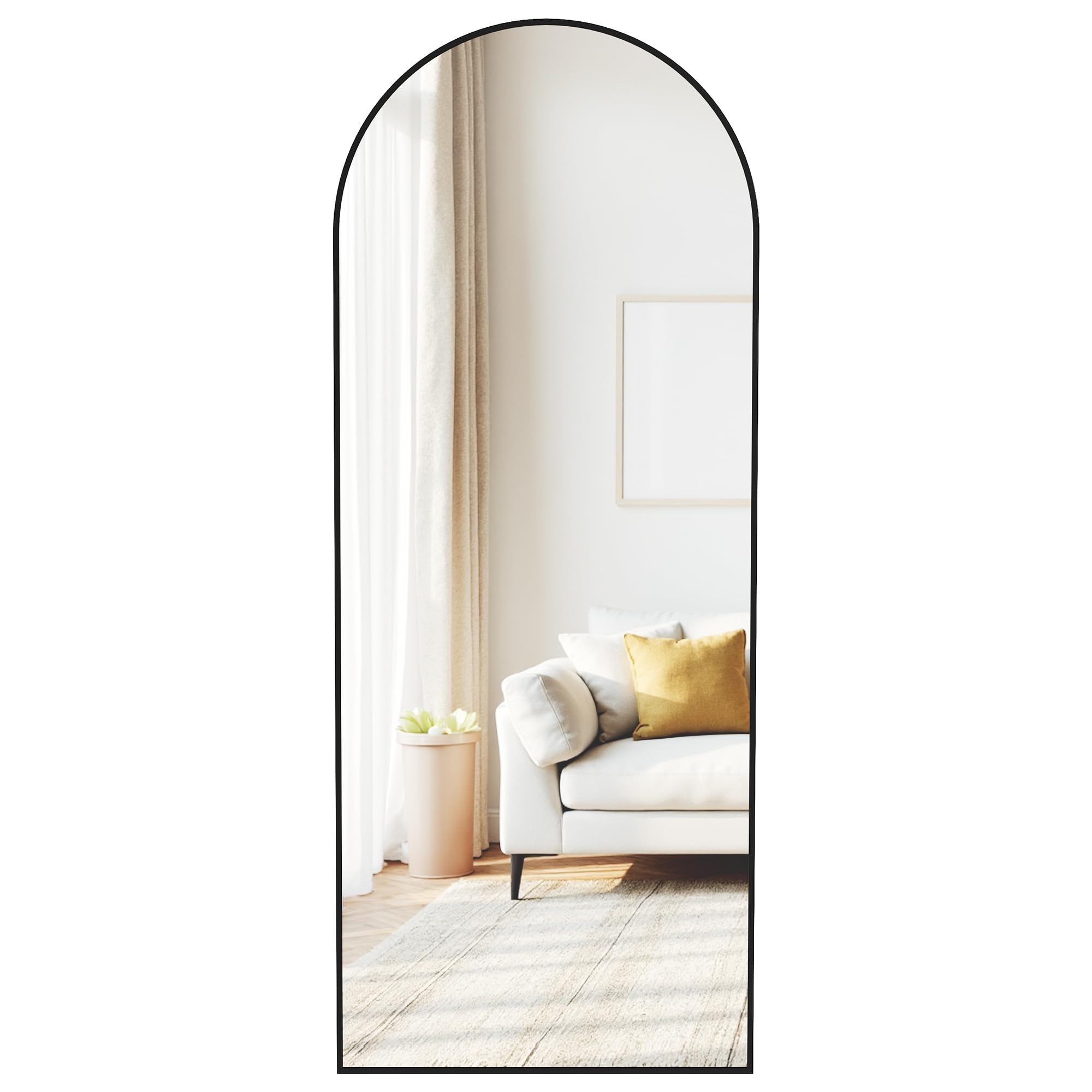 Songmics Specchio a Figura Intera 165x60cm, Nero