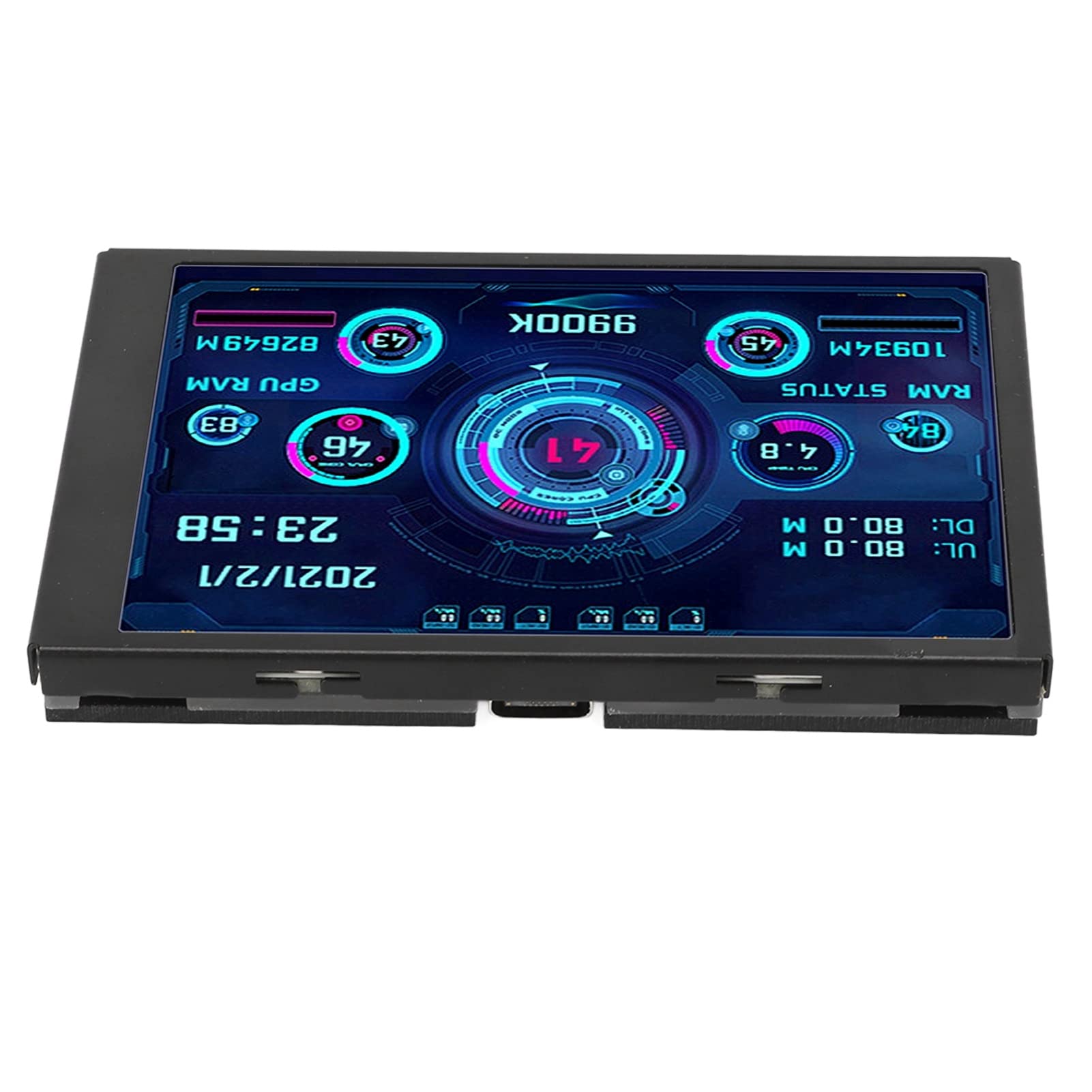 Mini Schermo USB IPS da 3,5 Pollici, Monitor della Temperatura del Computer AIDA64 Display della Temperatura del PC Sottoschermo USB C Monitor Dati CPU PC 320 X 480 per AIDA64 PC