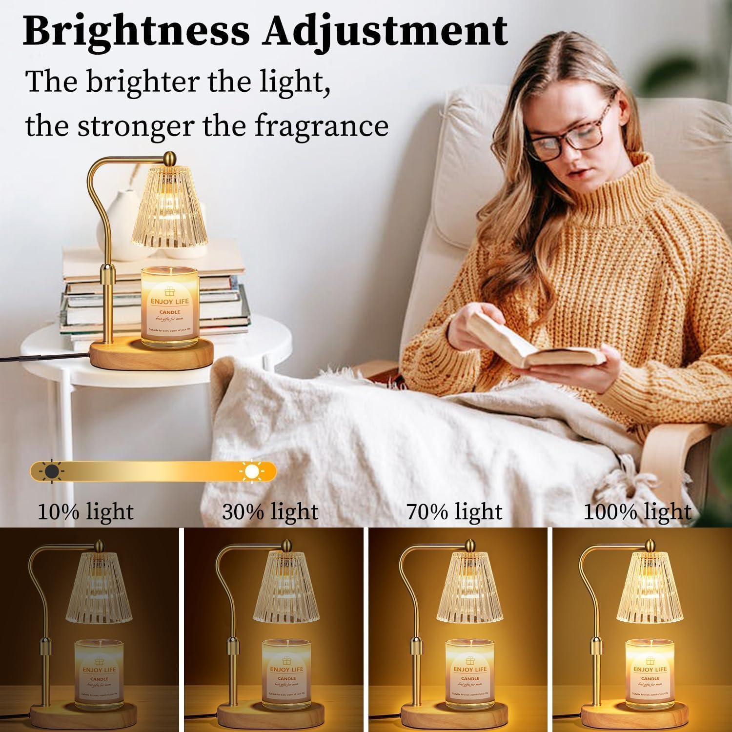 Lampada Scalda Candela Elettrica con Timer e Dimmer - immagine 4