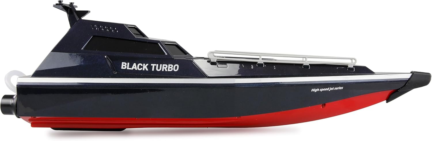 Amewi Black Turbo Barca Militare RC 28 km/h, Nera - immagine 3
