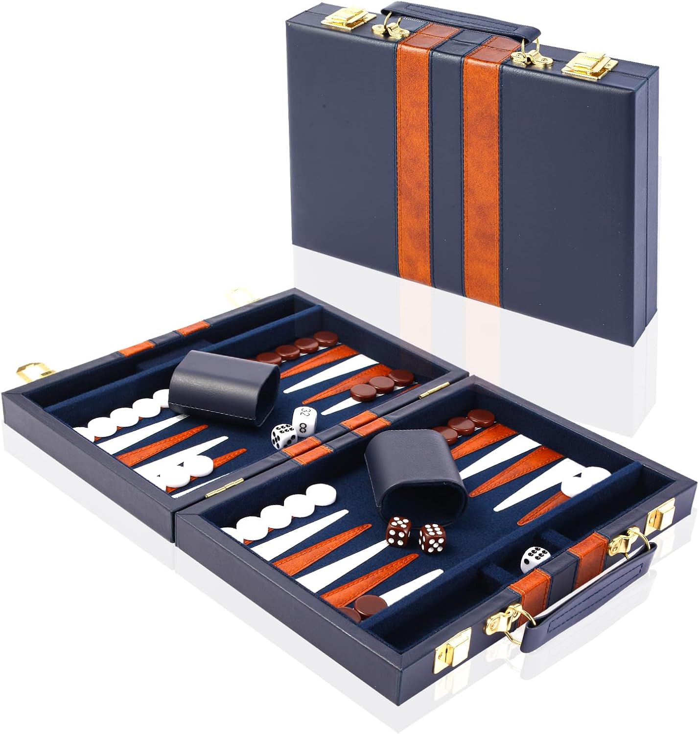 Set Backgammon da Viaggio 11 Pollici, Blu Marino - immagine 1