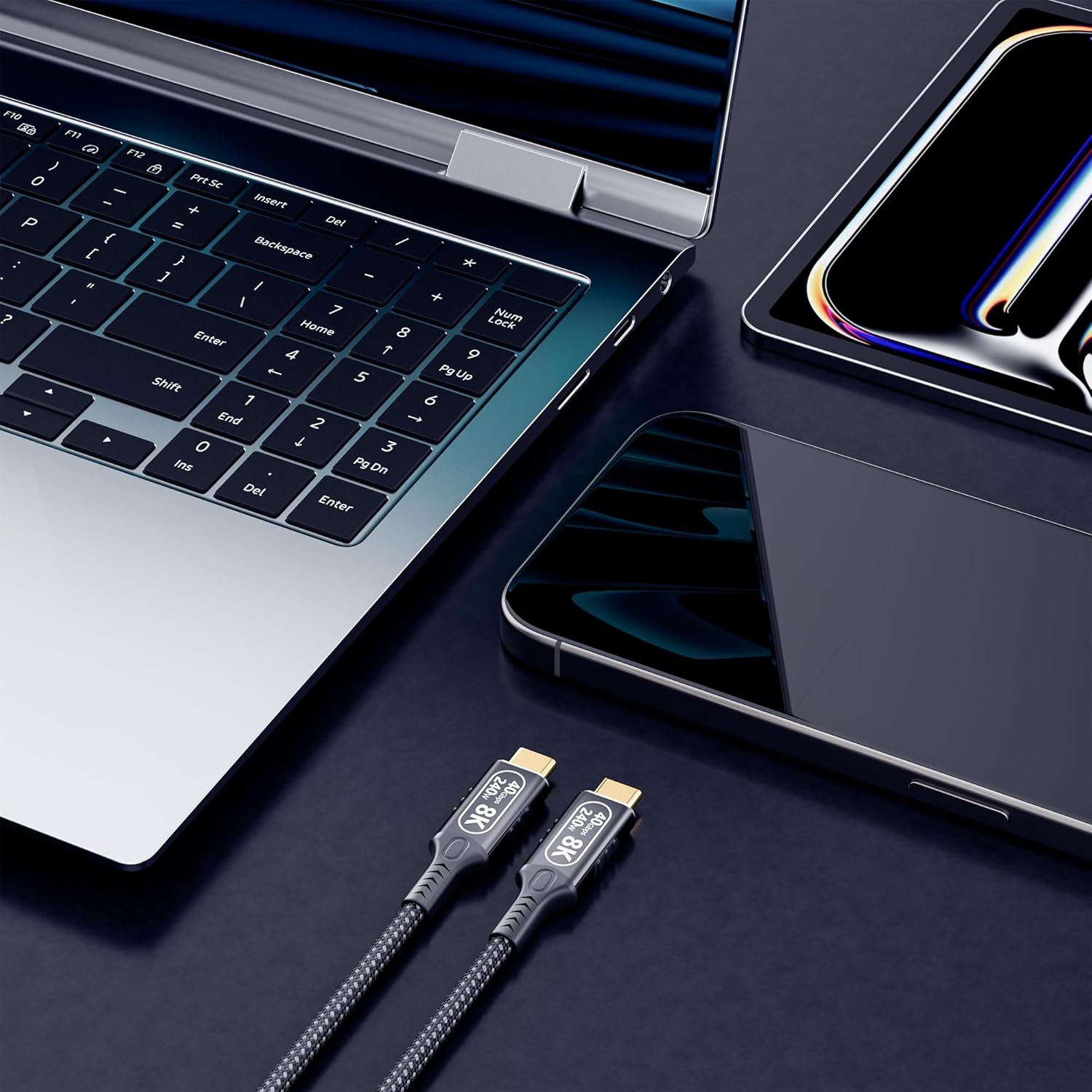 Cavo USB Type-C Thunderbolt 4 - 3m, 40Gbps - immagine 6