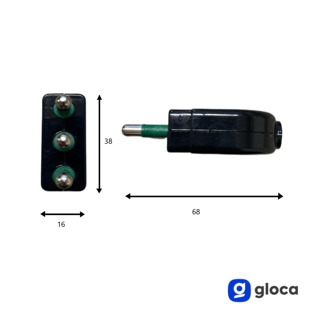 Gloca 5x Spina Volante 16A 2P+T Nera - immagine 3