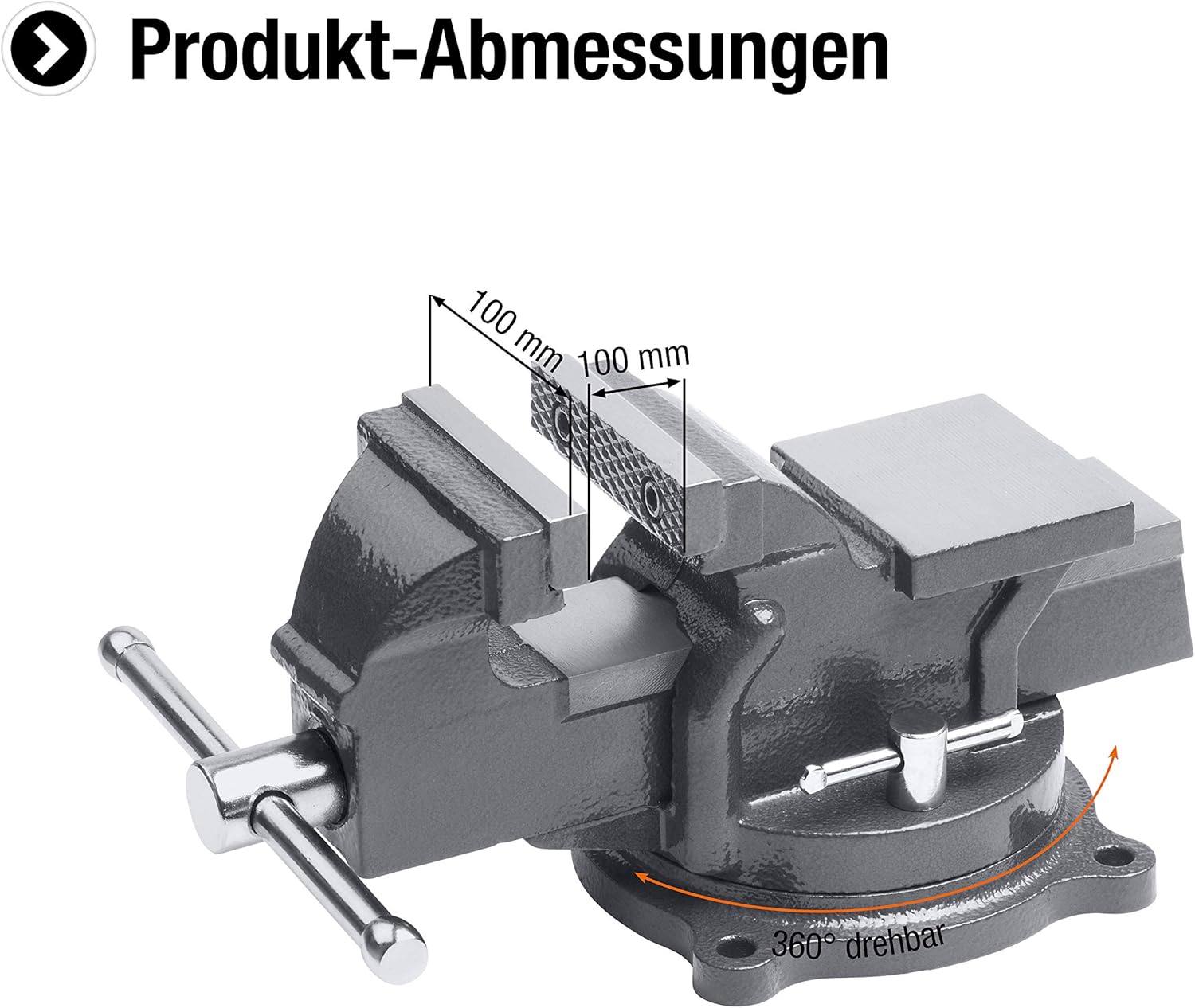 Meister 5143500 - Vice 100 mm, girevole, - immagine 2