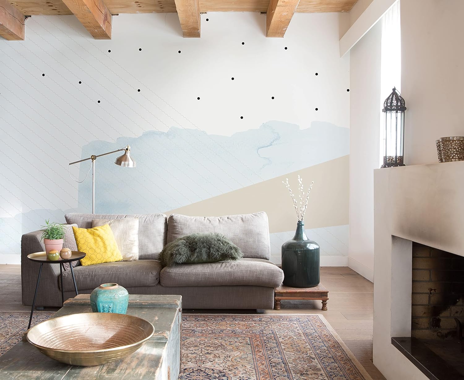 Rasch Carta da Parati Young Artists - Linee Geometriche Blu/Bianco - immagine 3