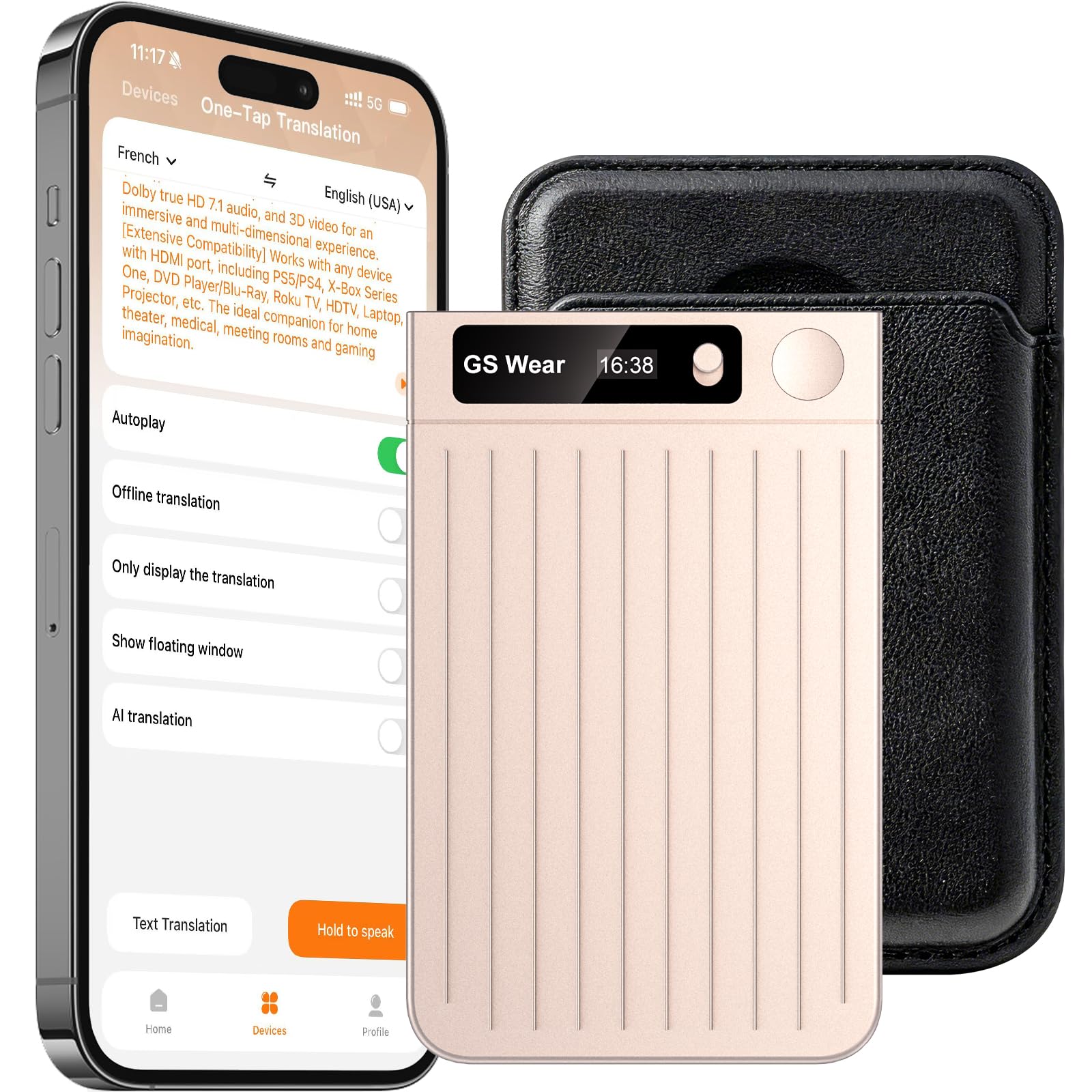 Registratore Vocale Digitale AI 64GB con ChatGPT 4o