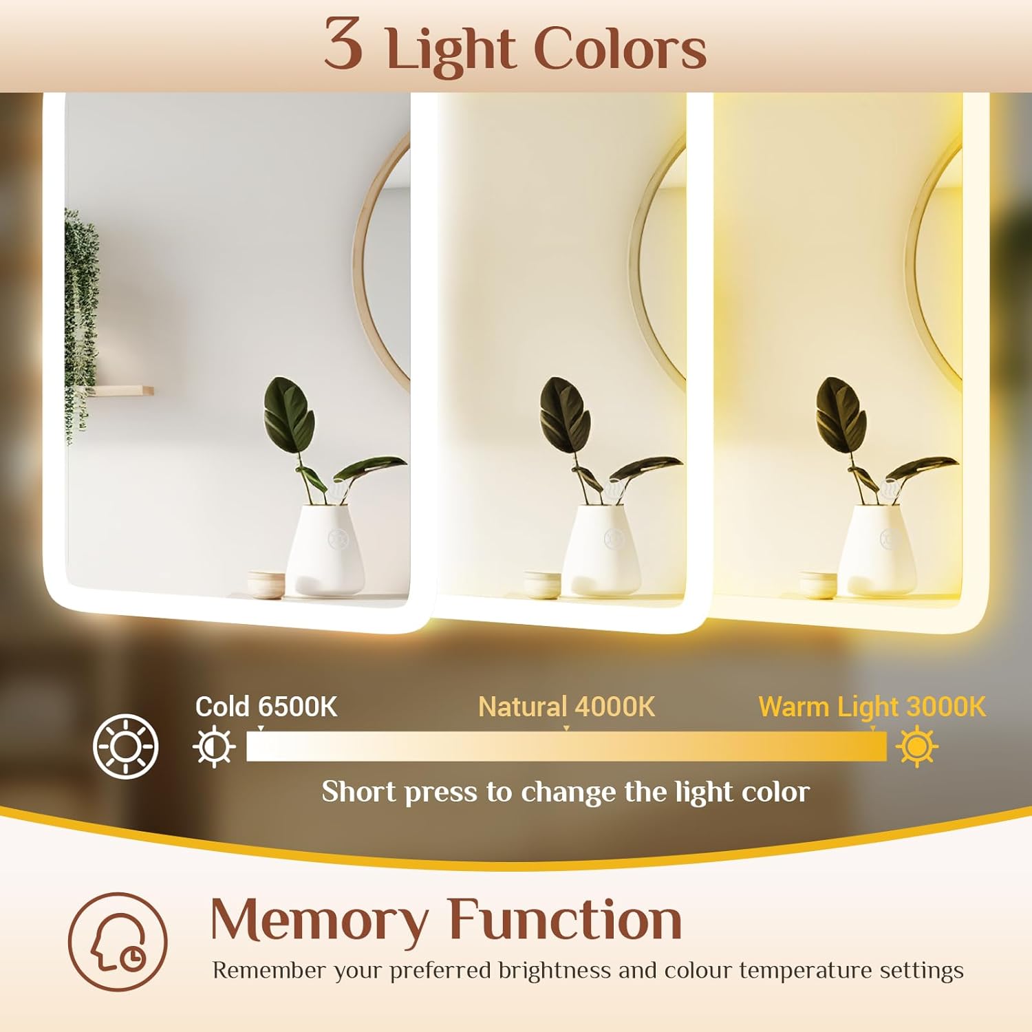 Clevich Specchio da Bagno LED 100x60 cm - immagine 6