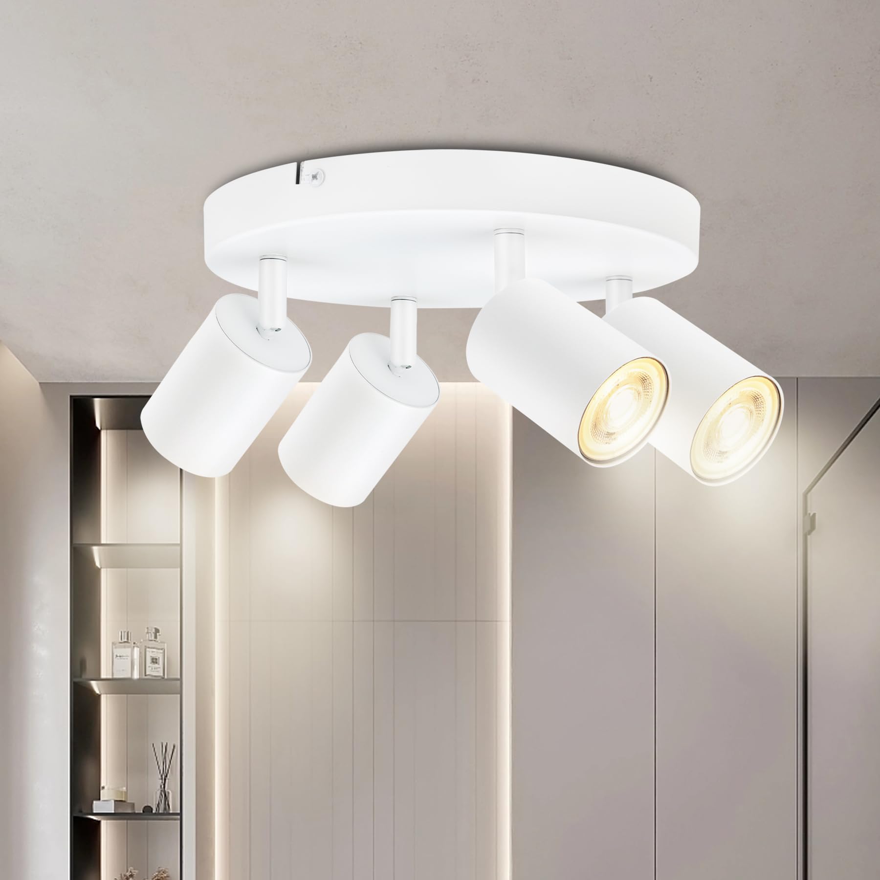 Boyir Faretti da Soffitto Orientabili 4 Punti Luce GU10