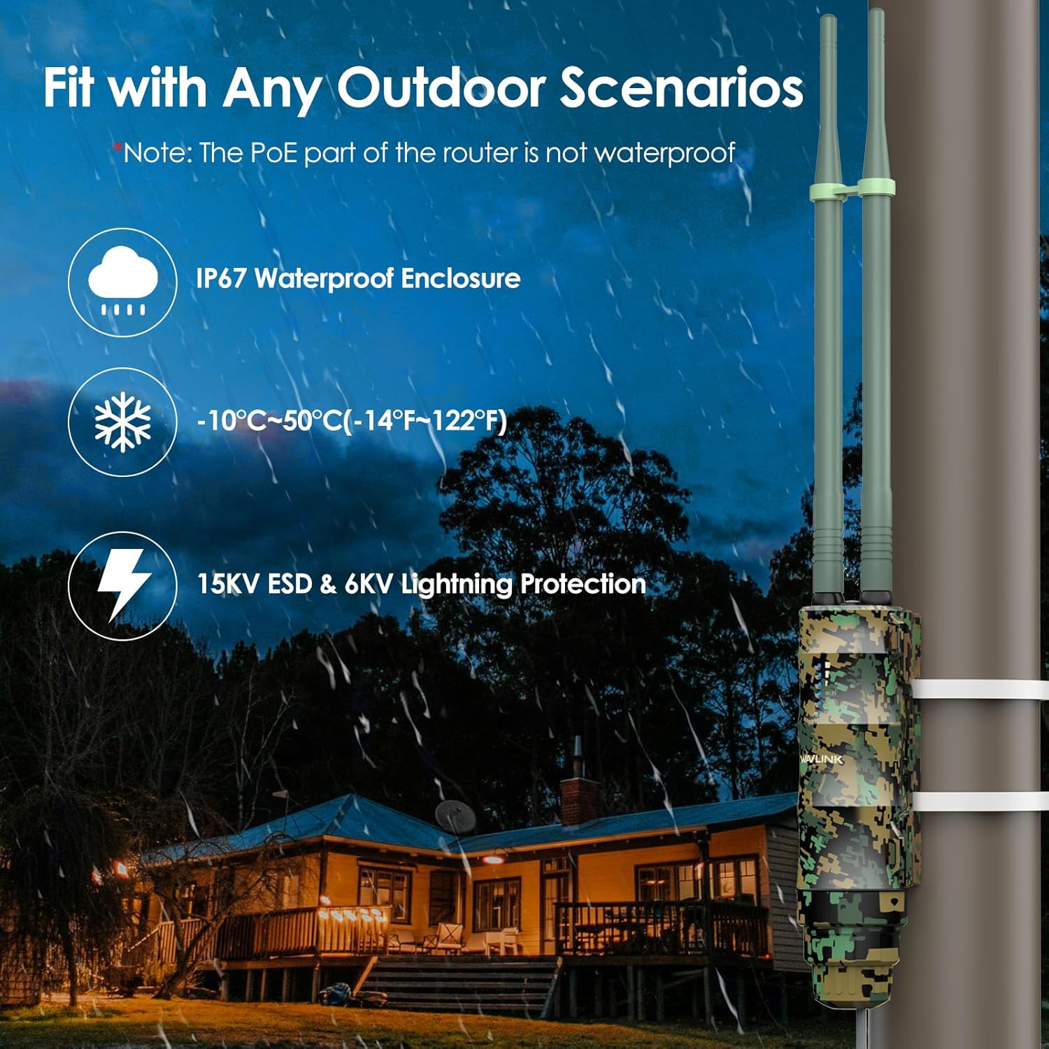 Ripetitore WiFi Esterno Wavlink AC1200 Mesh - immagine 3