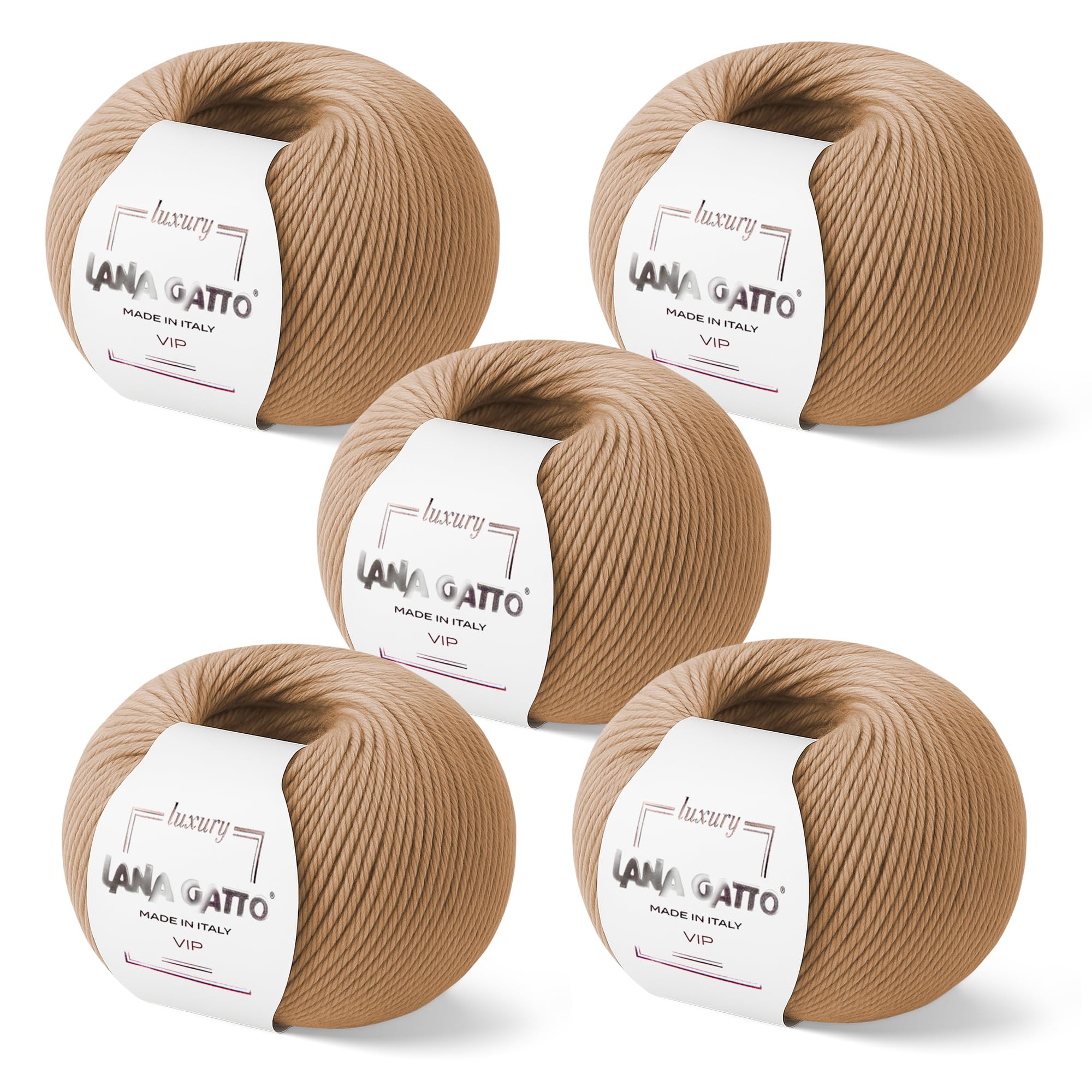 Lana Gatto Linea Vip - 5 Gomitoli Cashmere e Lana Merino