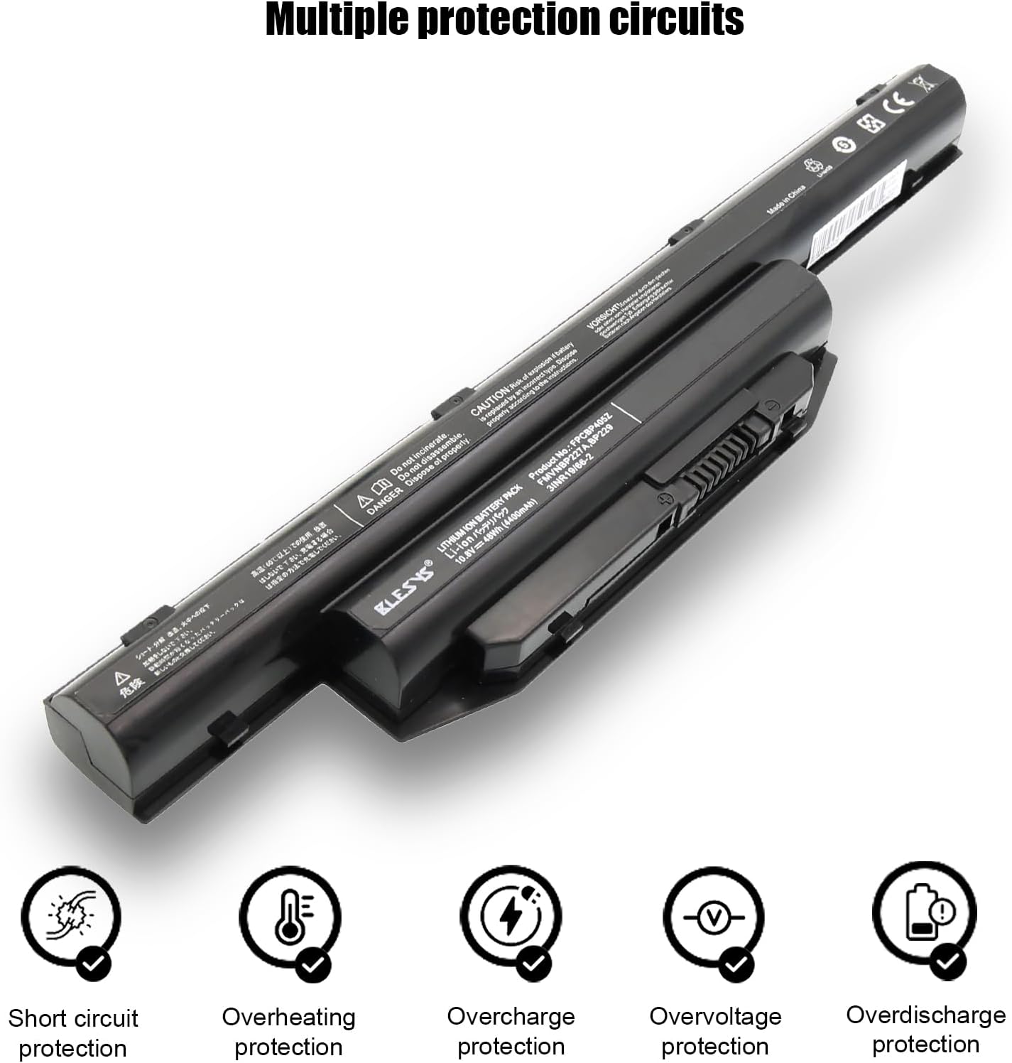 Blesys Batteria 4400mAh 10.8V per Fujitsu Lifebook - immagine 6