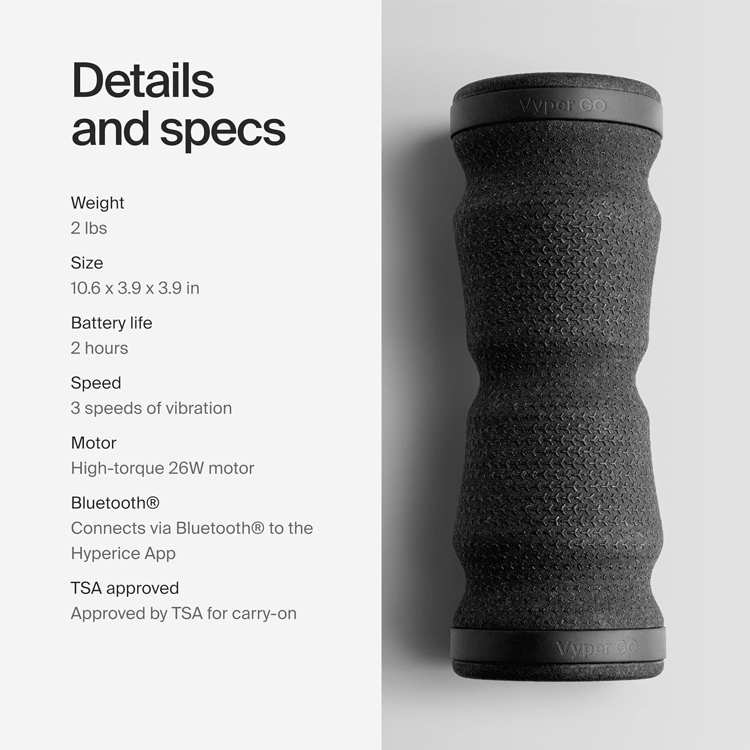 Hyperice Vyper Go - Rullo Vibrante Portatile - immagine 5