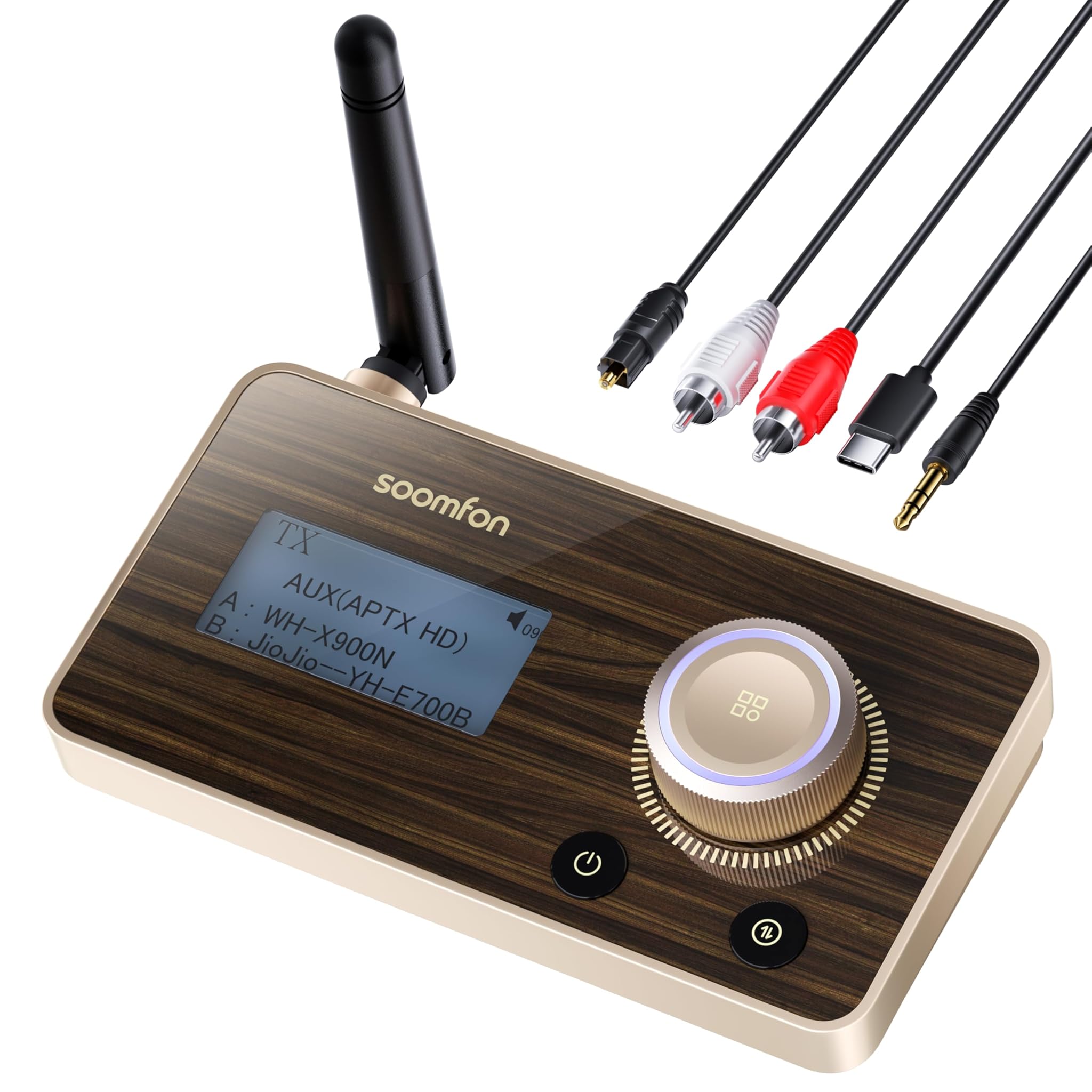 Soomfon Trasmettitore Ricevitore Audio Bluetooth 5.2