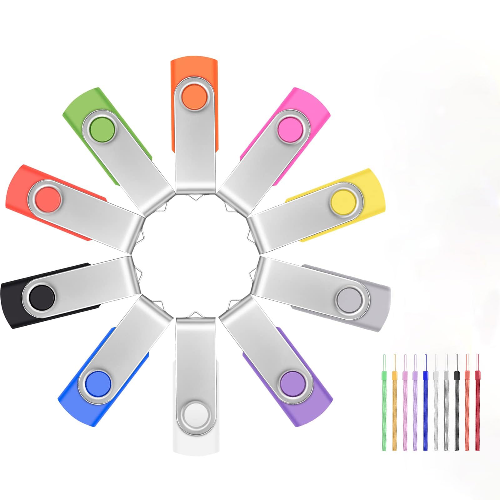 Febniscte Pen Drive 2GB (10 Pezzi) Colorate