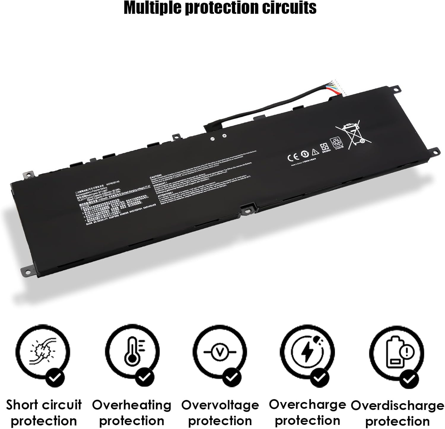 Blesys BTY-M57 Batteria 65Wh per MSI GP66 GP76 Leopard - immagine 6