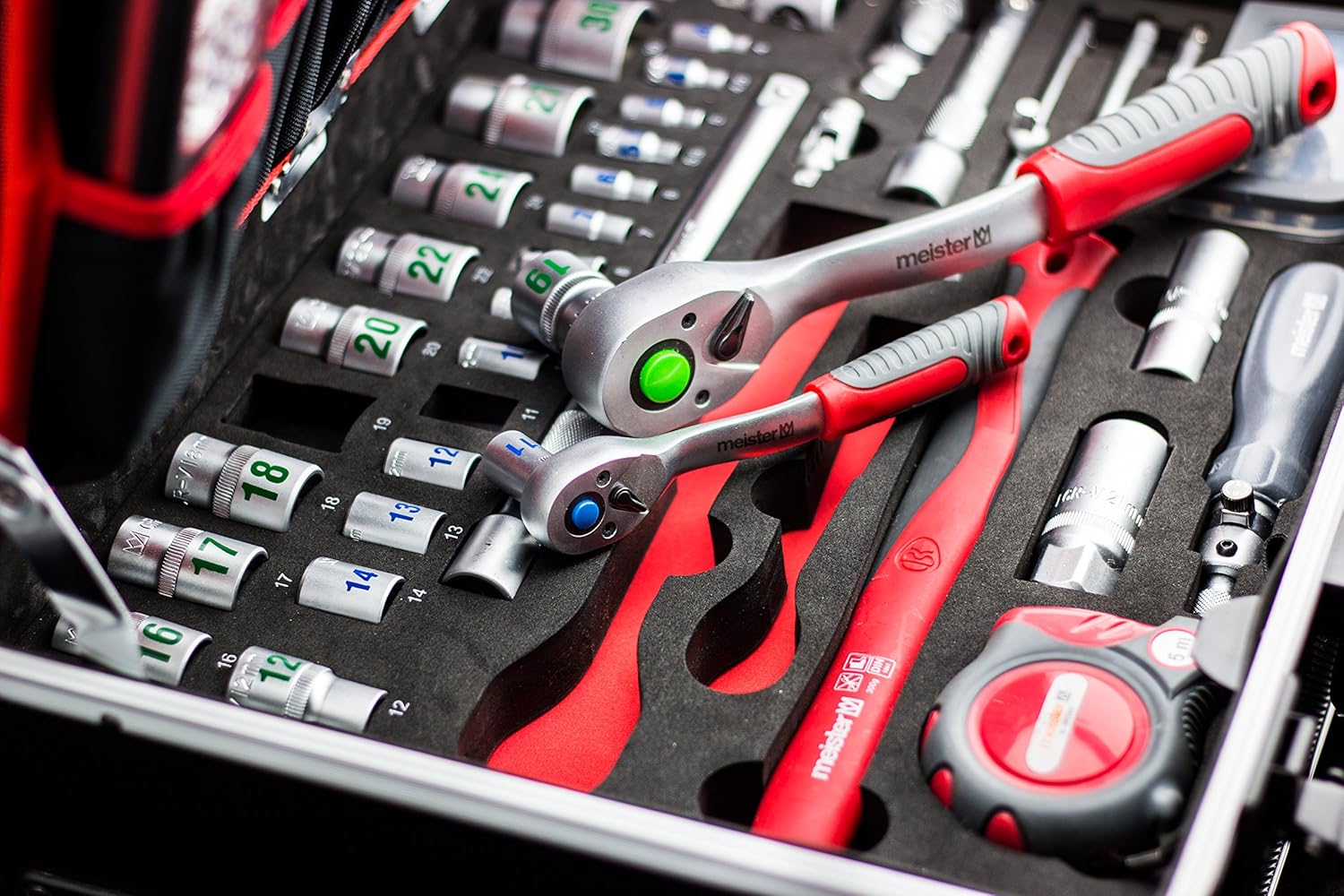 Meister Trolley con attrezzi, 156 pezzi, 8971440 - immagine 9