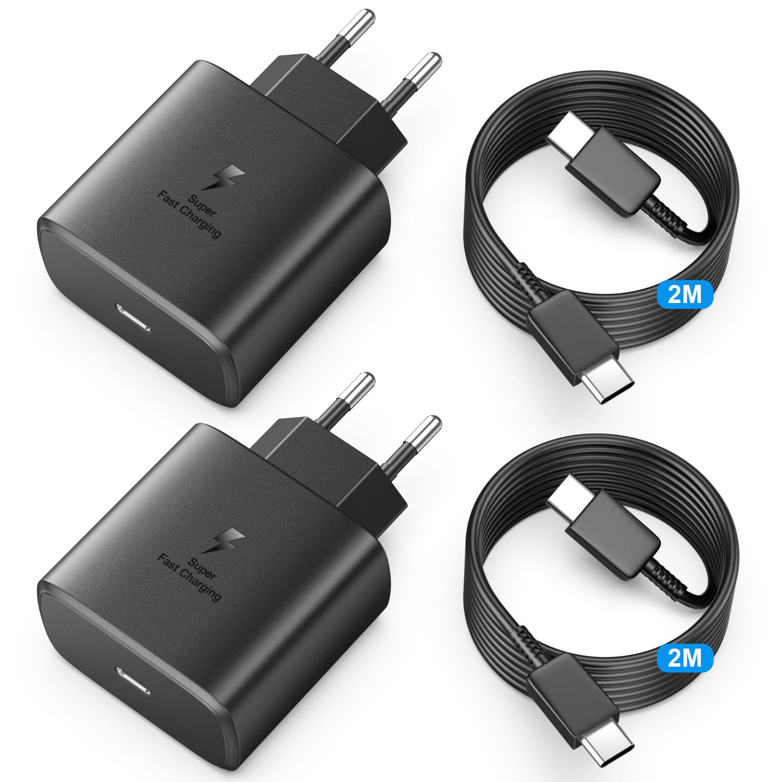 Caricatore USB C 45W per Samsung Galaxy (2 Pezzi)