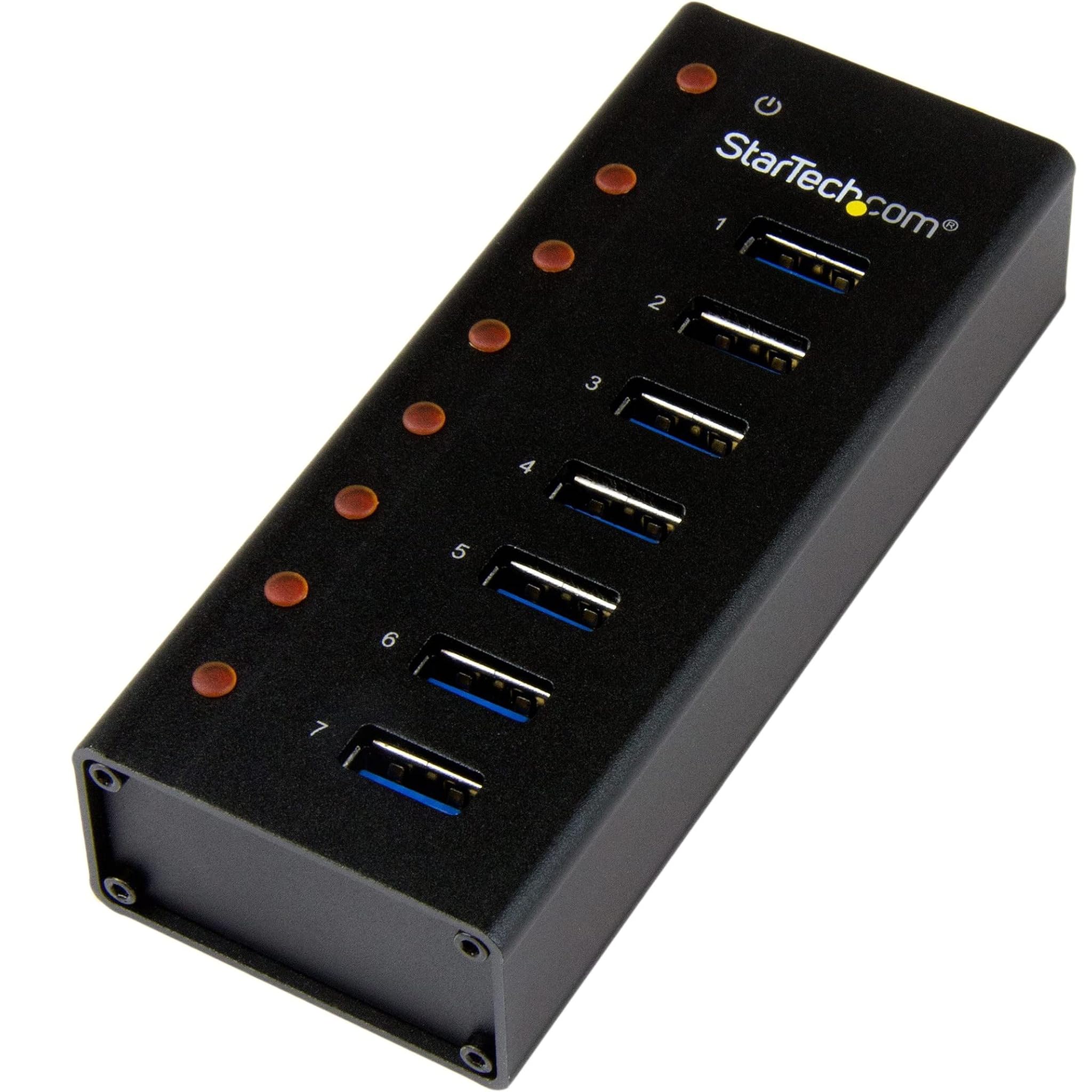 Startech.com HUB USB 3.0 SuperSpeed 7 Porte, Nero