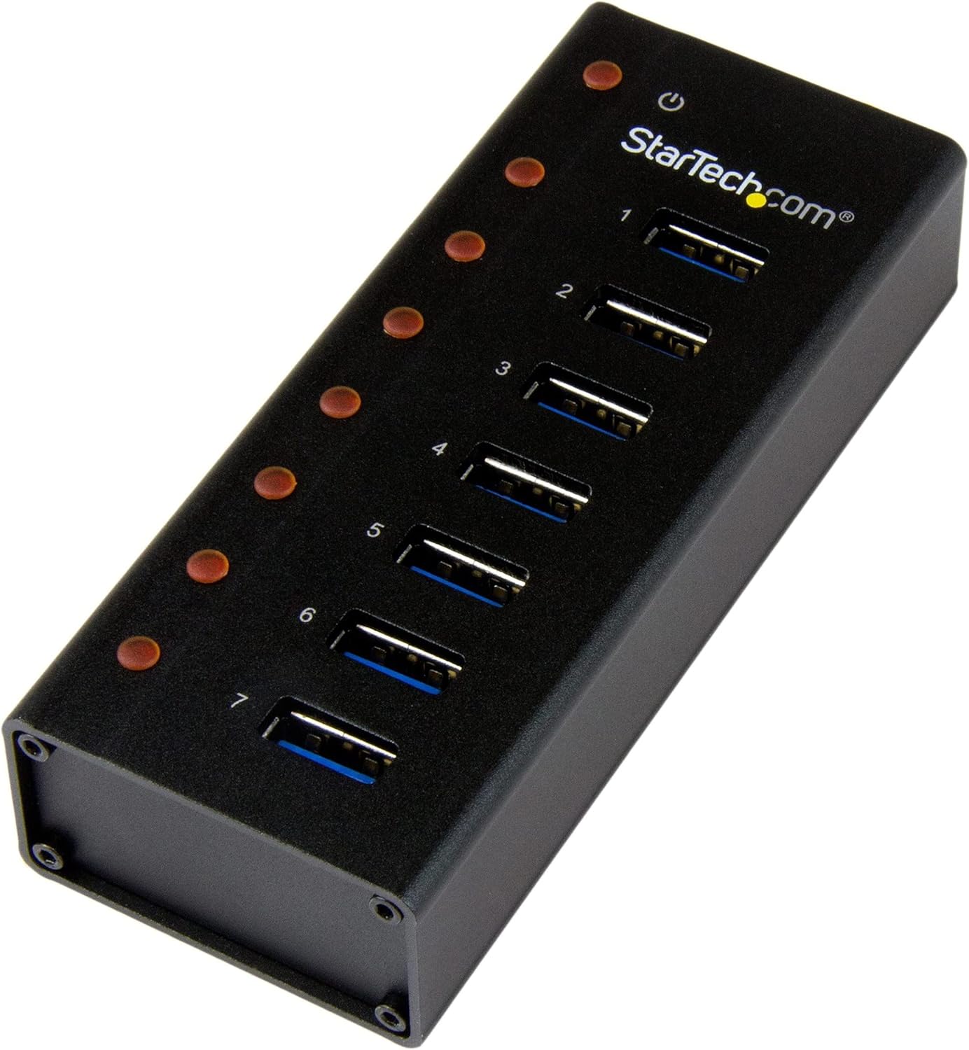 Startech.com HUB USB 3.0 SuperSpeed 7 Porte, Nero - immagine 1