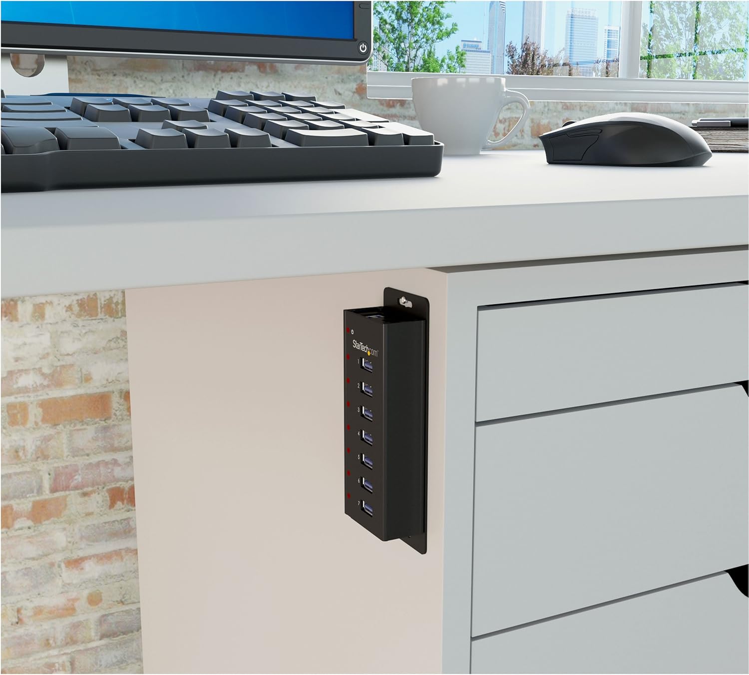 Startech.com HUB USB 3.0 SuperSpeed 7 Porte, Nero - immagine 3