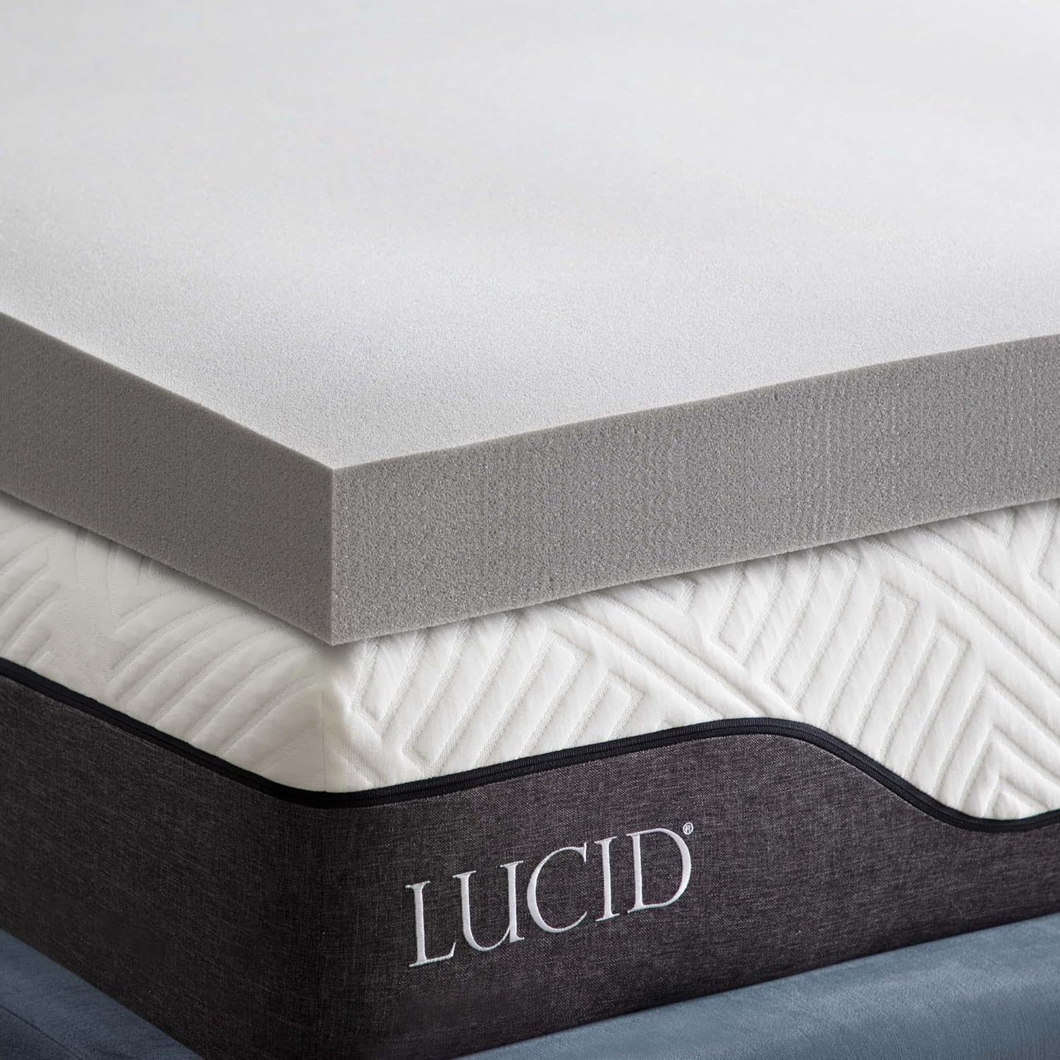 Lucid Topper 10 cm Memory Foam Gel Rinfrescante, Singolo