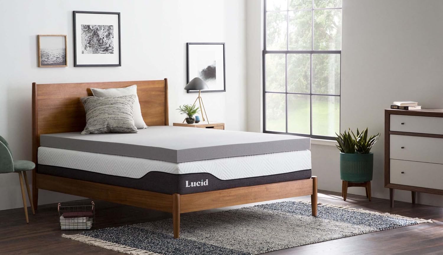 Lucid Topper 10 cm Memory Foam Gel Rinfrescante, Singolo - immagine 5