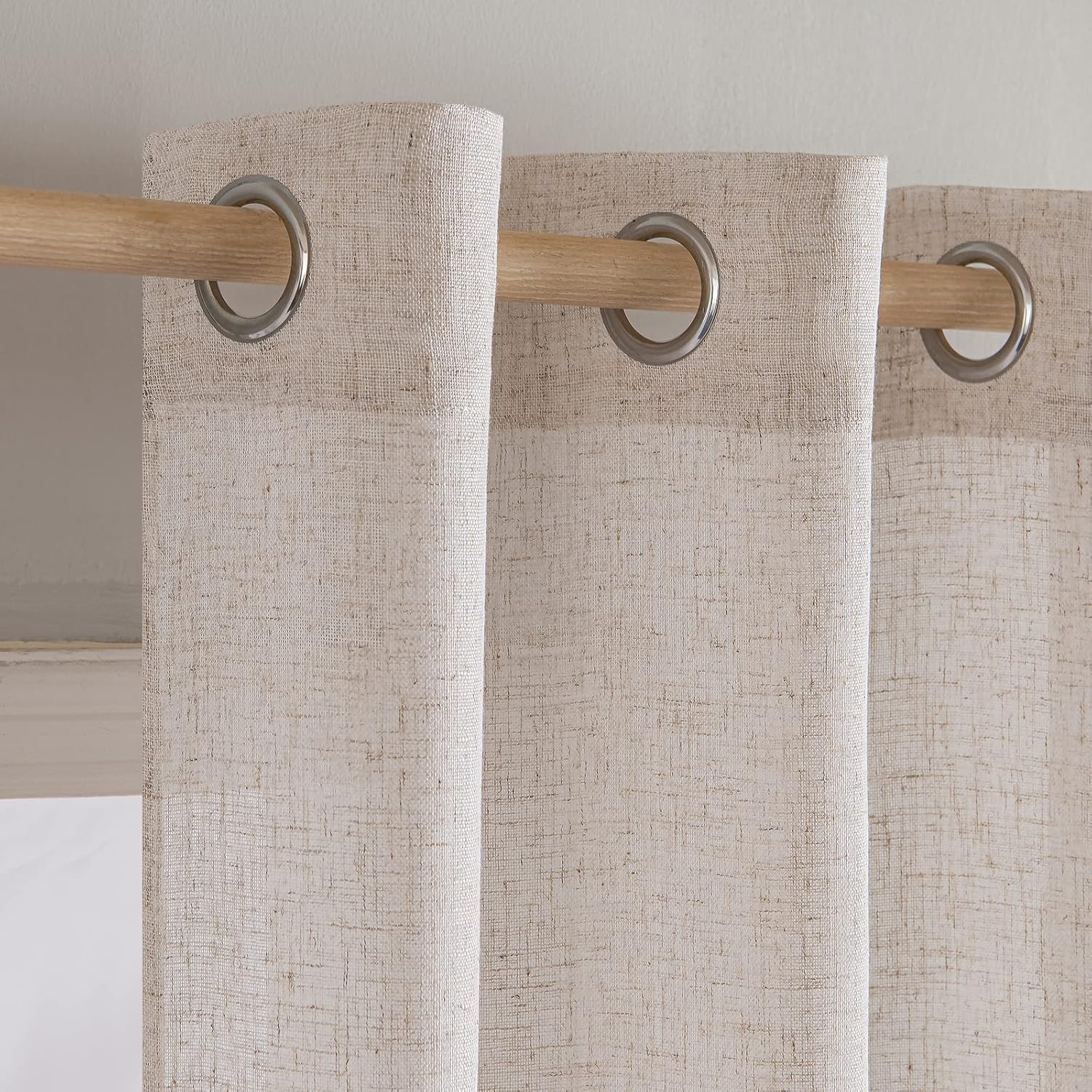 Miulee Tende Finestre Lino con Occhielli 140x245 cm - immagine 6