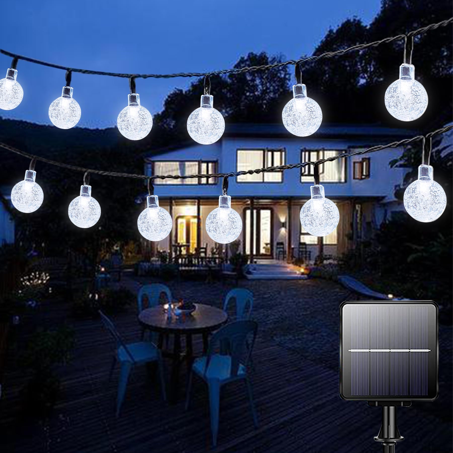 Lezonic Luci Solari Giardino Esterne 50 LED 7m