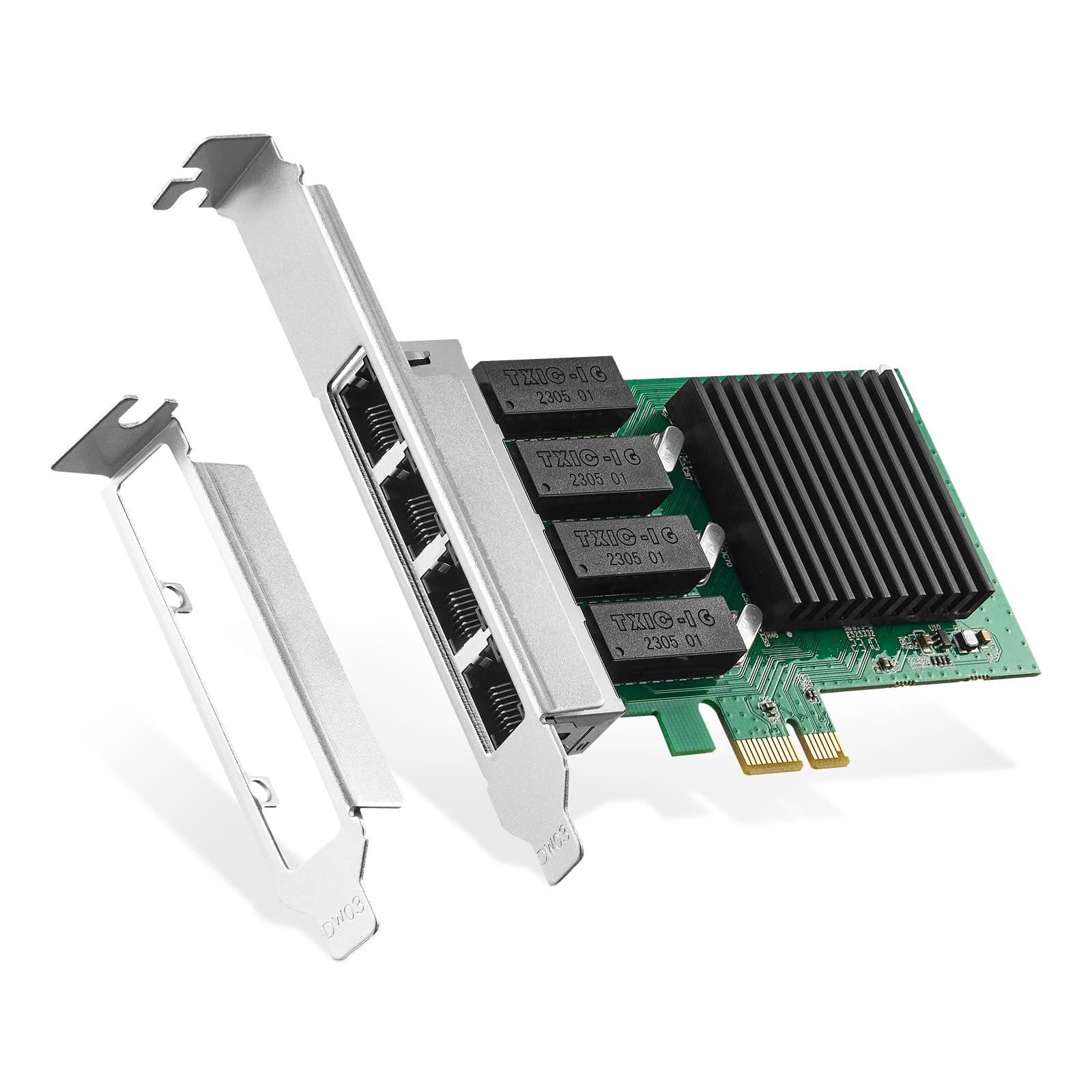 Binardat Adattatore di Rete PCIe Gigabit 4 Porte