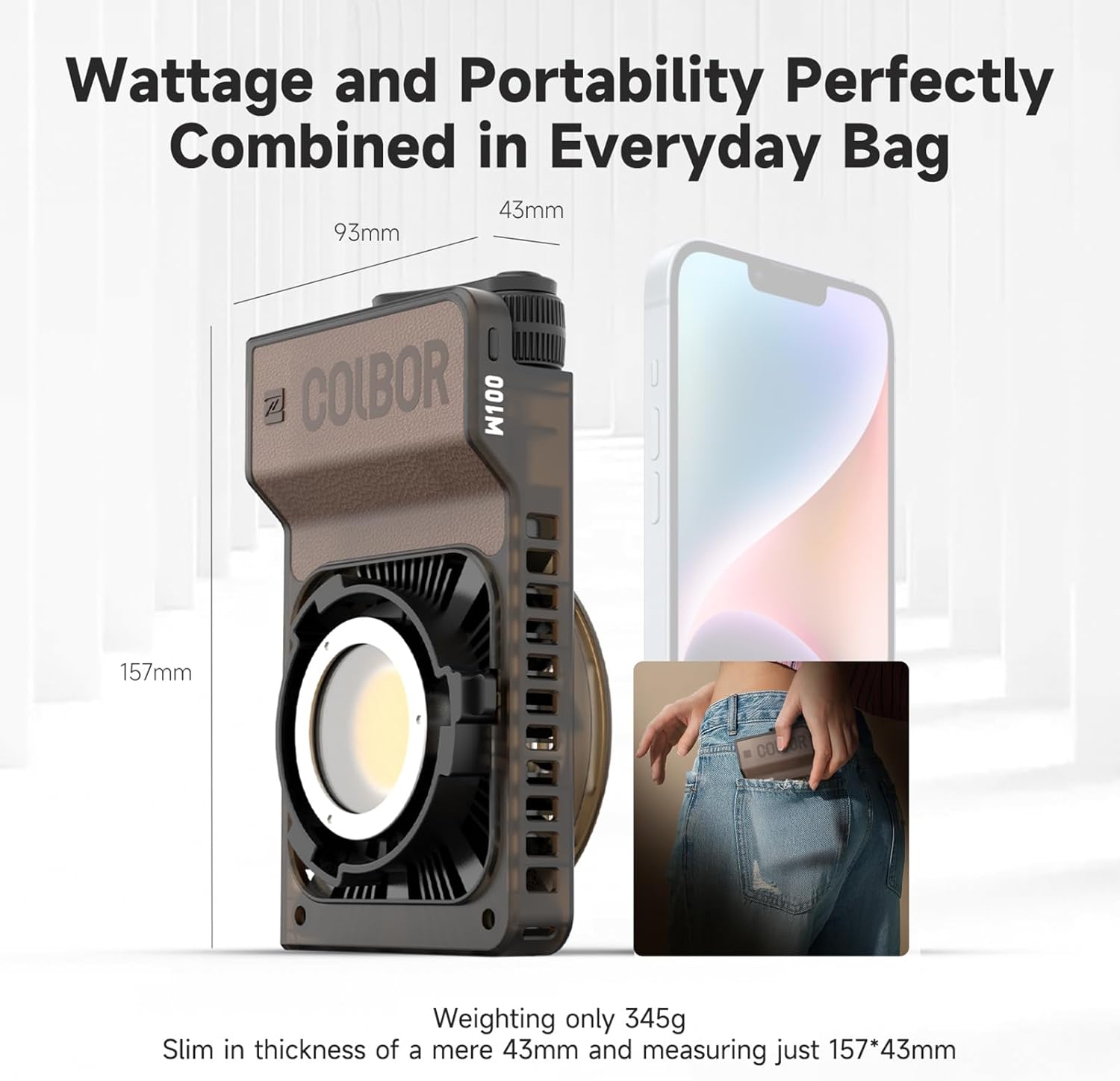 Colbor W100 - Luce Video LED Tascabile 100W - immagine 4