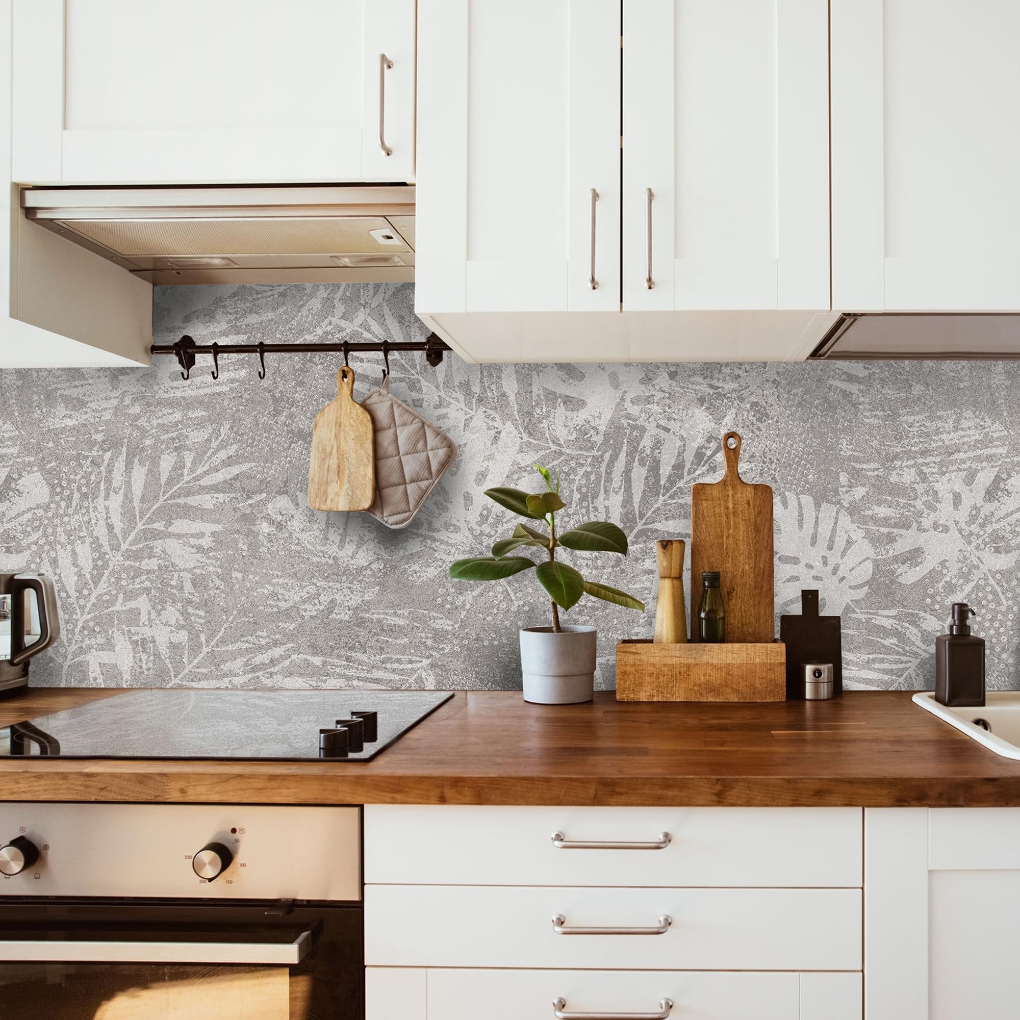 Crearreda Pannello Paraschizzi Cucina Adesivo Tropical Wall 190x60cm