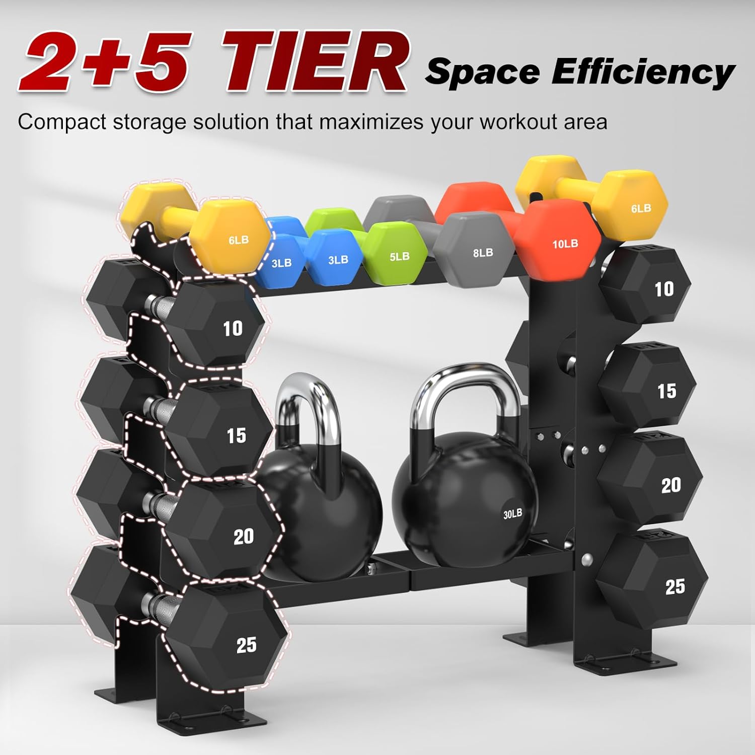 Relife Rebuild Your Life Rastrelliera Manubri Rettangolare - immagine 2