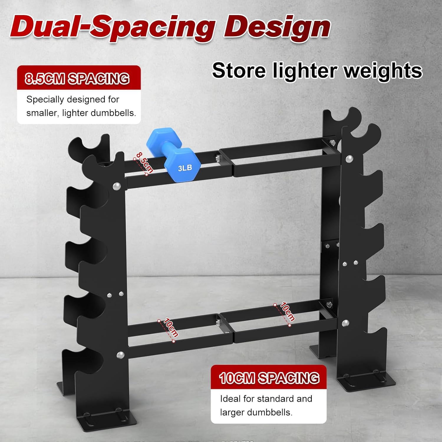 Relife Rebuild Your Life Rastrelliera Manubri Rettangolare - immagine 4