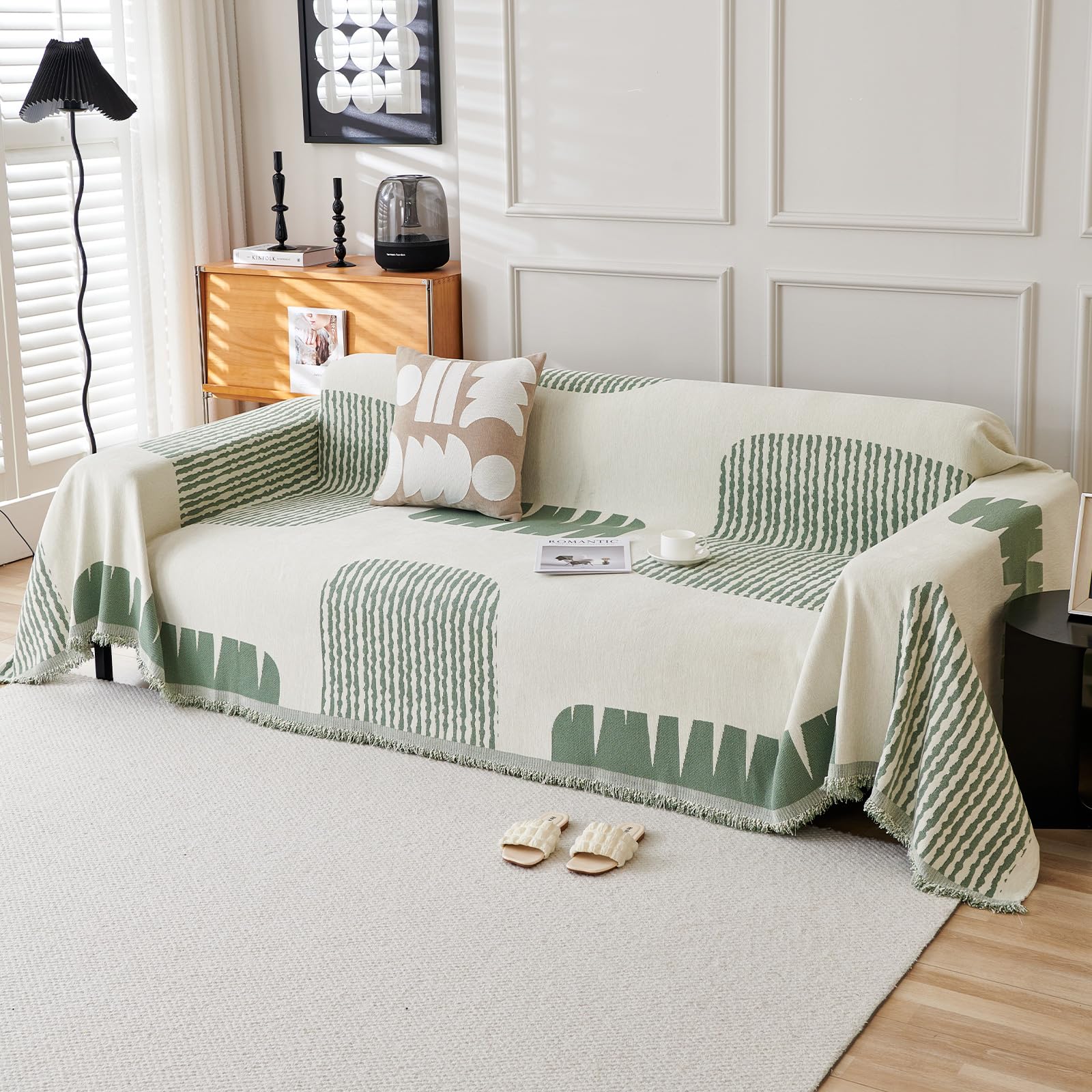 VanderHOME Copridivano Universale in Ciniglia 180x300cm, Verde