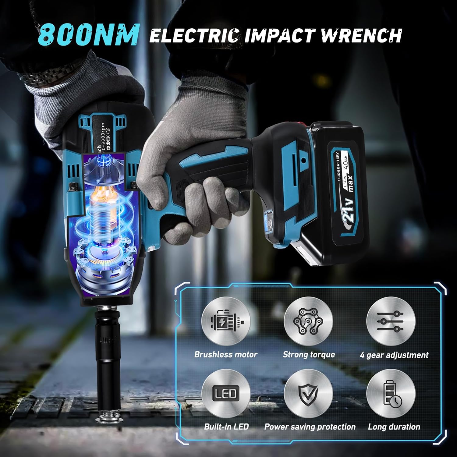 Tanniws Avvitatore a Impulsi 800N Brushless - immagine 3