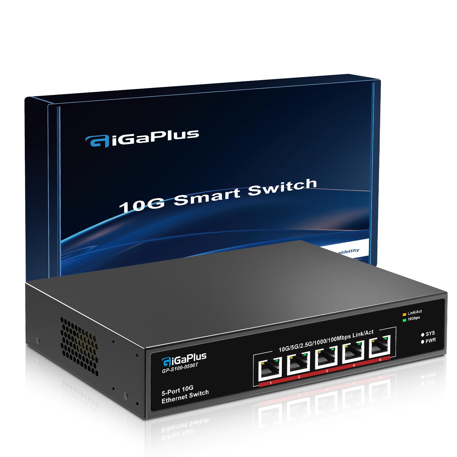 Switch Ethernet 5 porte 10 Gb Gigaplus - immagine 1