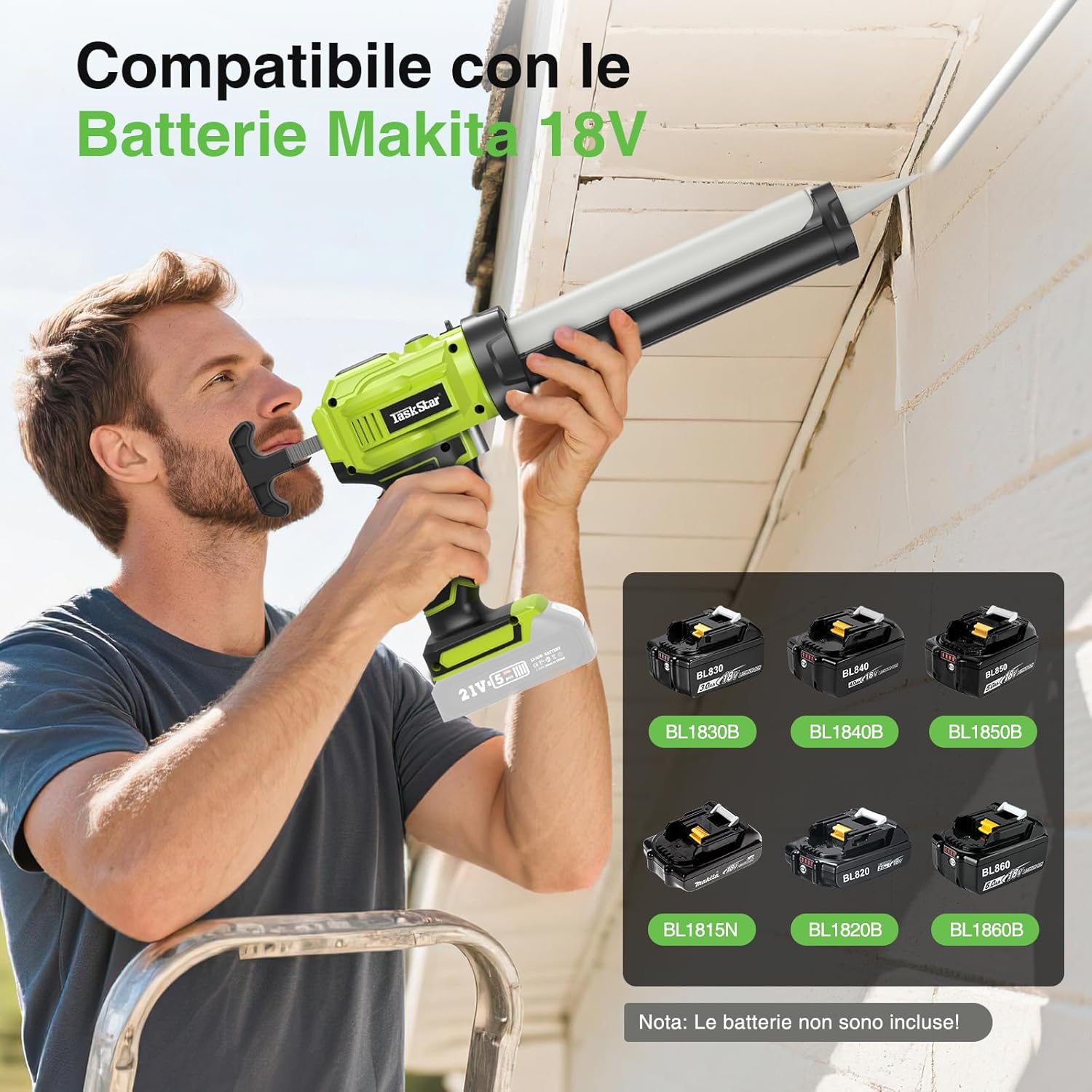 TaskStar Pistola Silicone a Batteria con Luce-LED - immagine 4