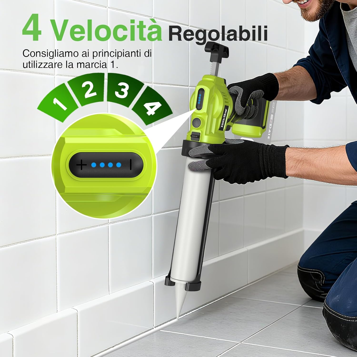 TaskStar Pistola Silicone a Batteria con Luce-LED - immagine 5