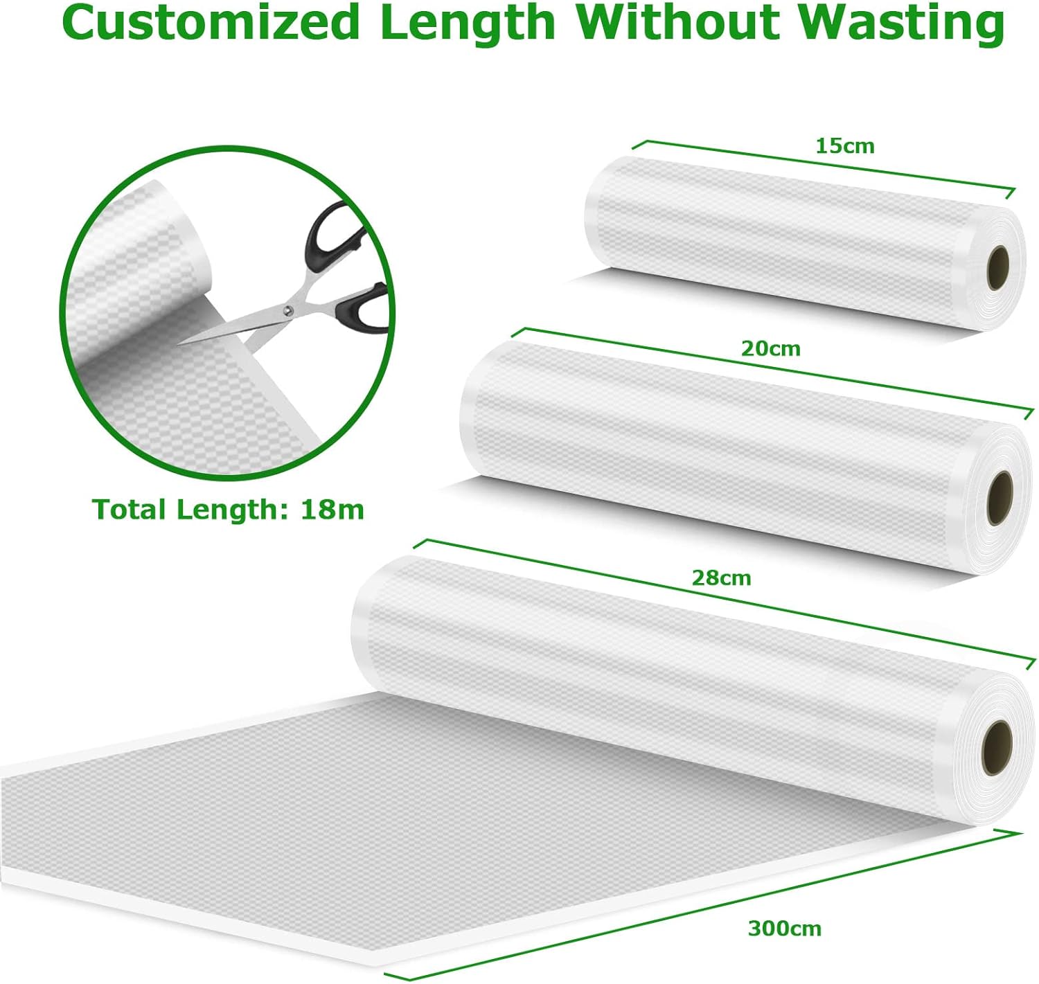 Vihoom Sacchetti Sottovuoto Alimenti 6 Rotoli - immagine 3