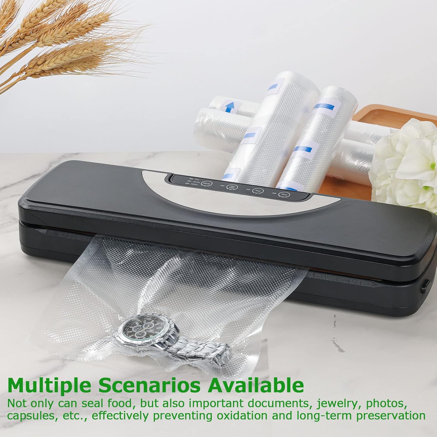 Vihoom Sacchetti Sottovuoto Alimenti 6 Rotoli - immagine 6