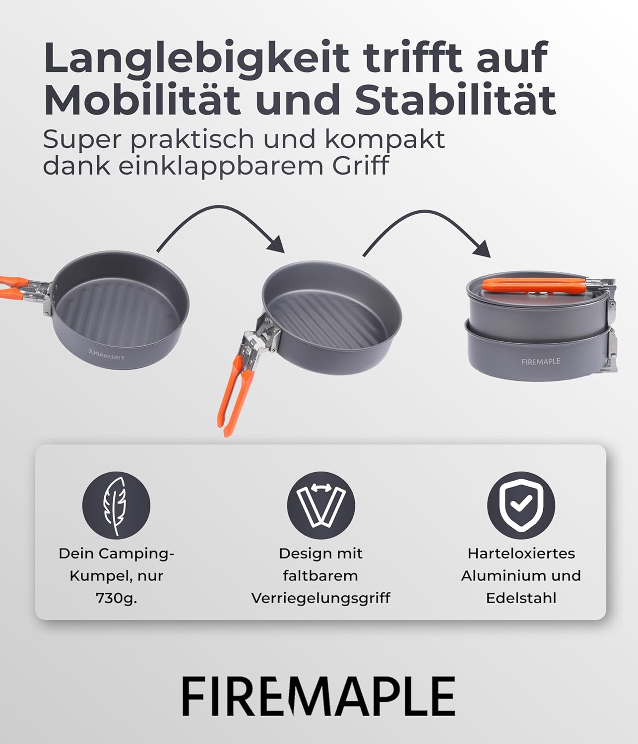Fire-maple Feast Camping Set Stoviglie Acciaio Inox - immagine 2
